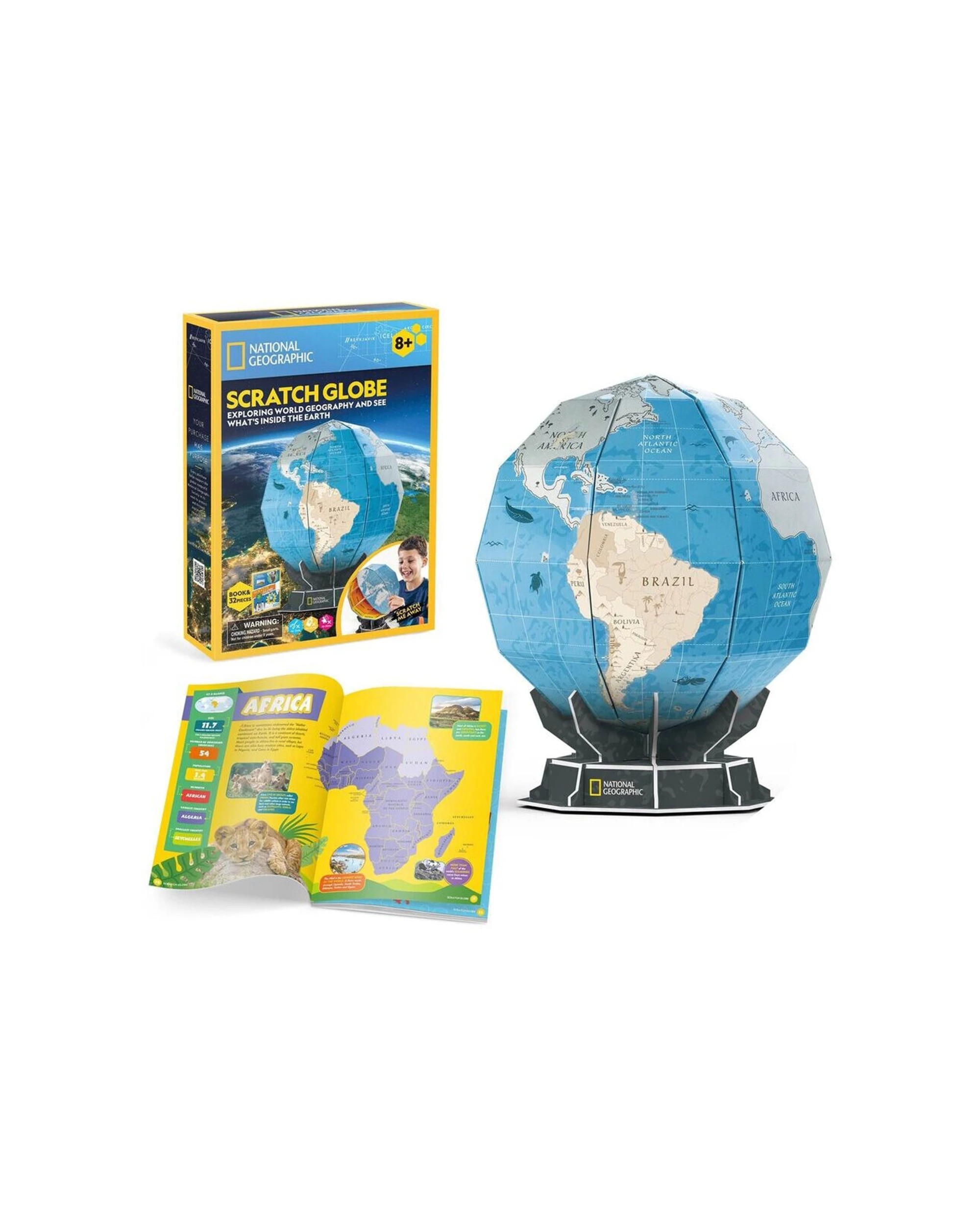 3 National Geographic 2pc Scratch Globe Solar System Kids 3D Puzzles Kids Toy - Multi, 3 of 7