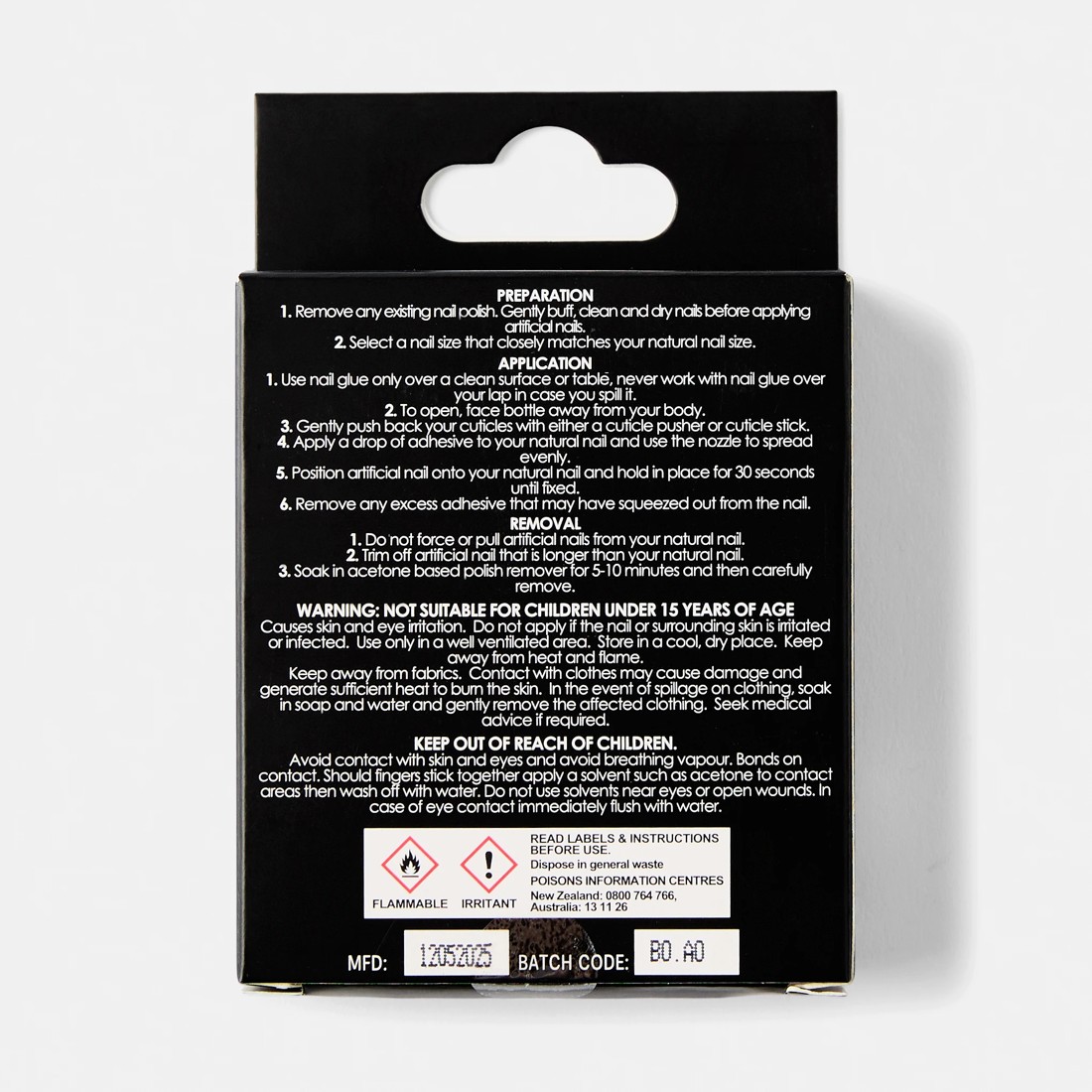 2 OXX Cosmetics 24 Pack Artificial Nails with Adhesive - Almond Shape, Black, 2 of 5