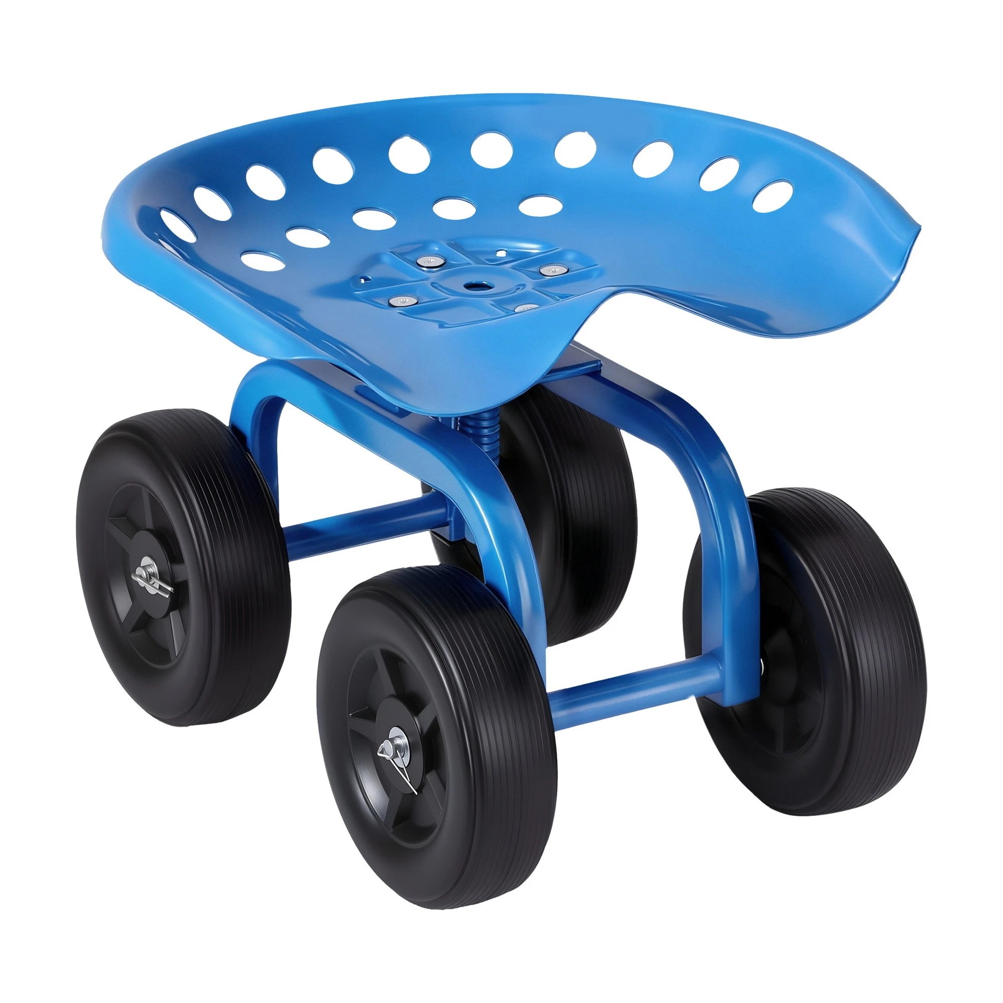1 Gardeon Garden Seat 360 Swivel Rolling Adju Height Work Scooter Cart Wheels Heavy Duty 150kg - Multi, 1 of 9