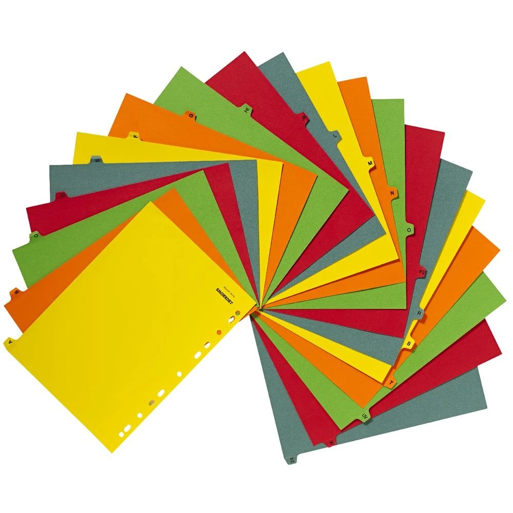 3 J.Burrows A4 A-Z Tab Dividers Bright Colours, 3 of 3