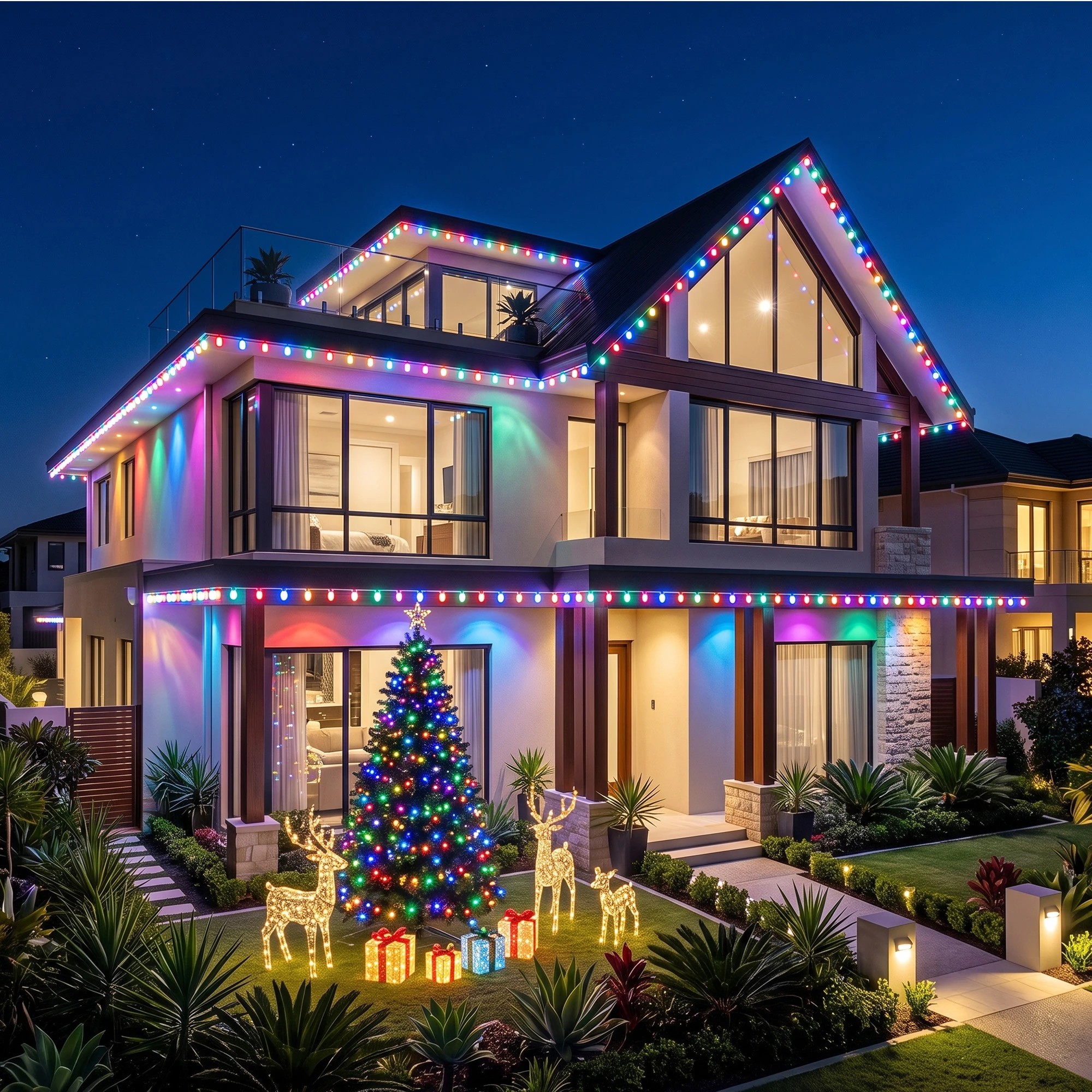 7 Jingle Jollys 15M Christmas Lights Permanent String Eaves Light 36 LED Decoration - Multi, 7 of 7