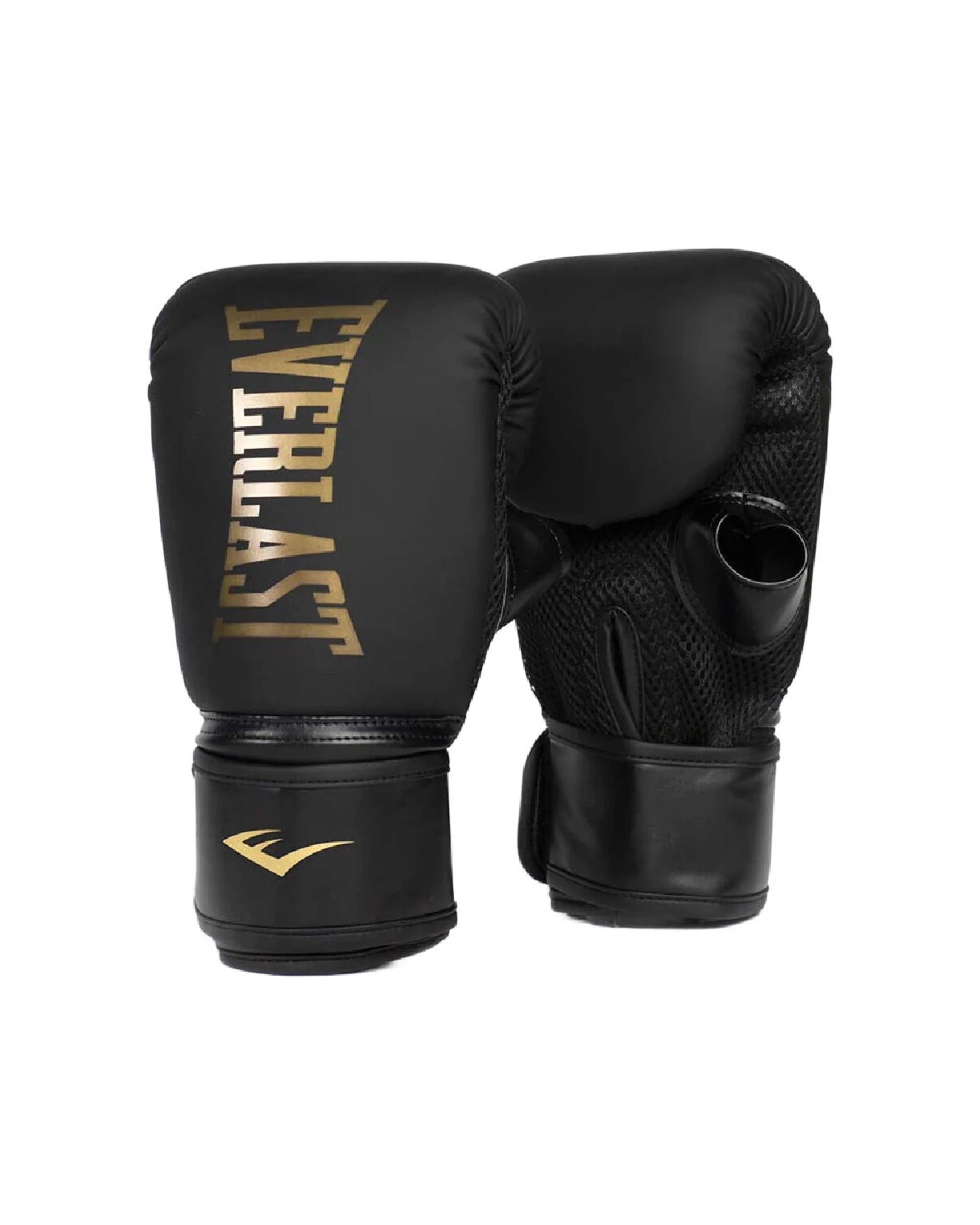 1 Everlast Elite Cardio Training Boxing Gloves L-XL Wrist Strap Mesh Palm - Black, 1 of 3