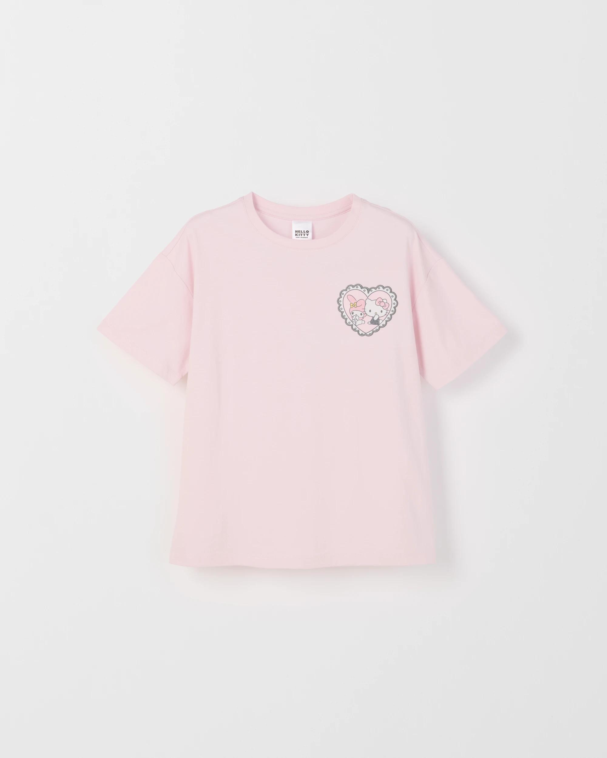 1 Hello Kitty Australian Cotton Print T-Shirt LIGHT PINK, 1 of 9