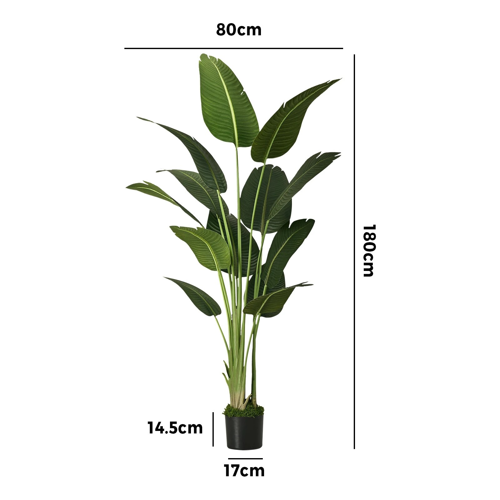 2 Livsip 180cm Artificial Bird of Paradise Plant Fake Palm Tree, 2 of 9