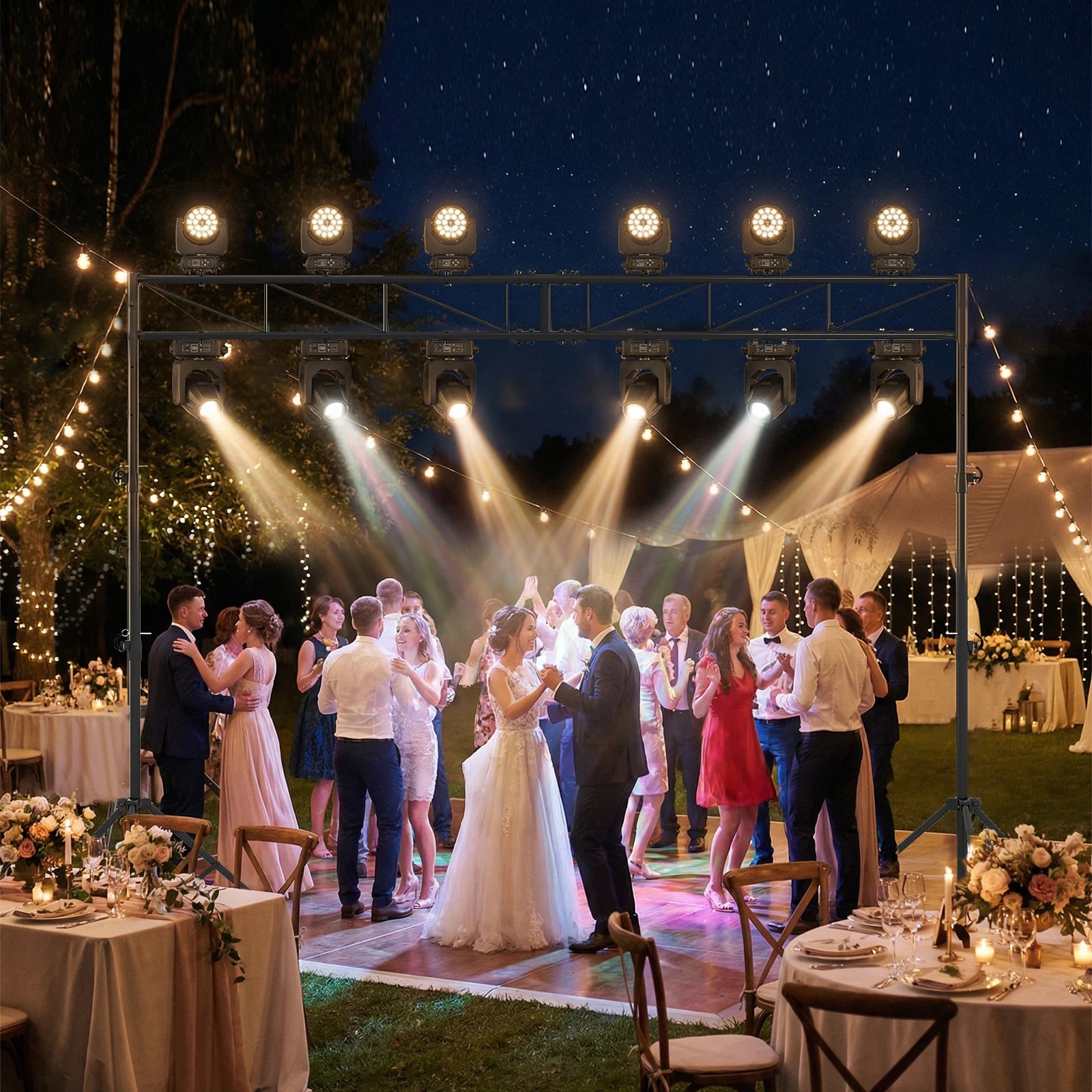 2 Costway Portable Lighting Truss System Height Adjustable DJ Light Stand, 2 of 4