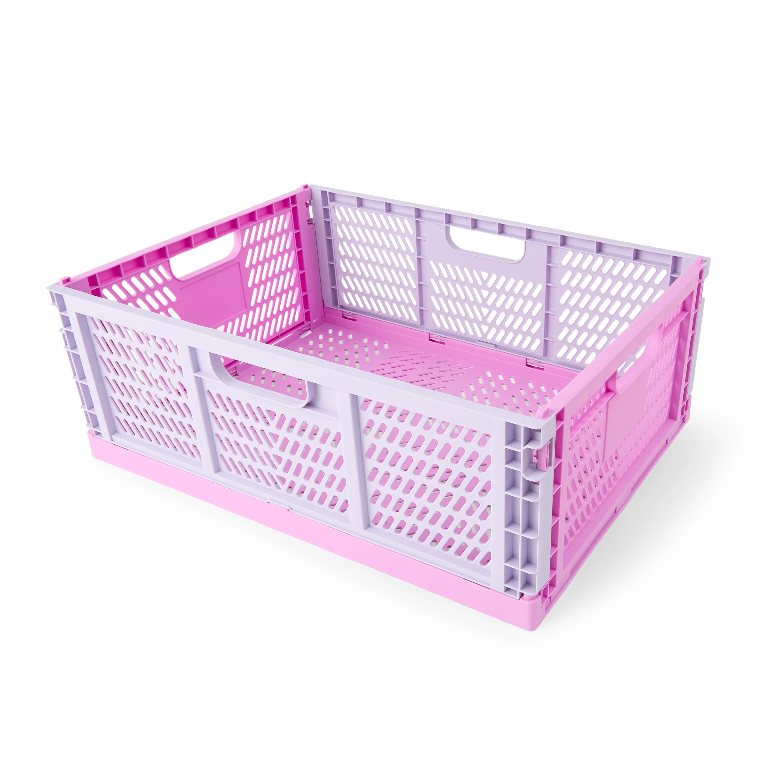 2 30L Collapsible Crate - Large, Pink, 2 of 8