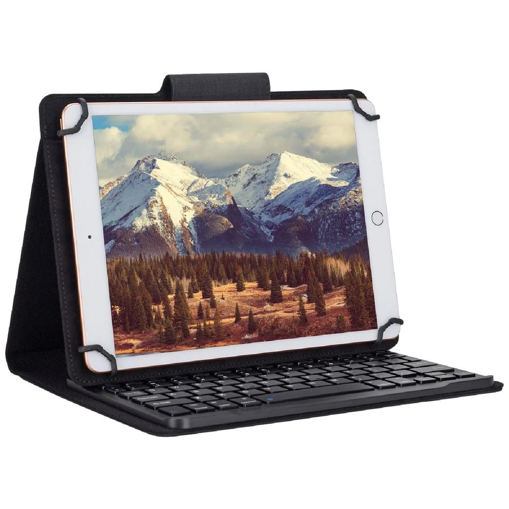 1 Bonelk Universal 9"-11" Tablet Keyboard Folio Case Black, 1 of 4