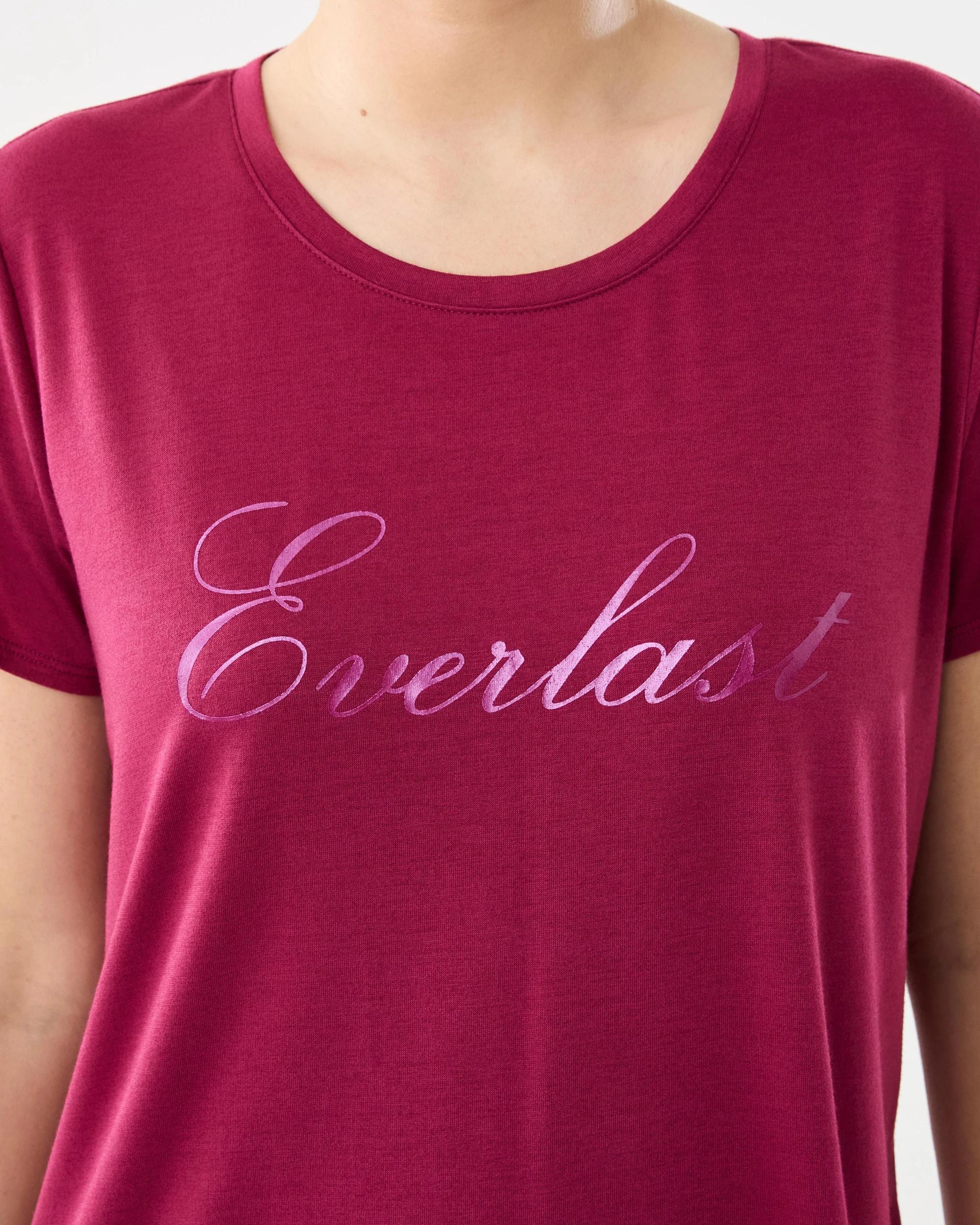 6 Everlast Womens Core Relaxed T-shirt Raspberry, 6 of 6