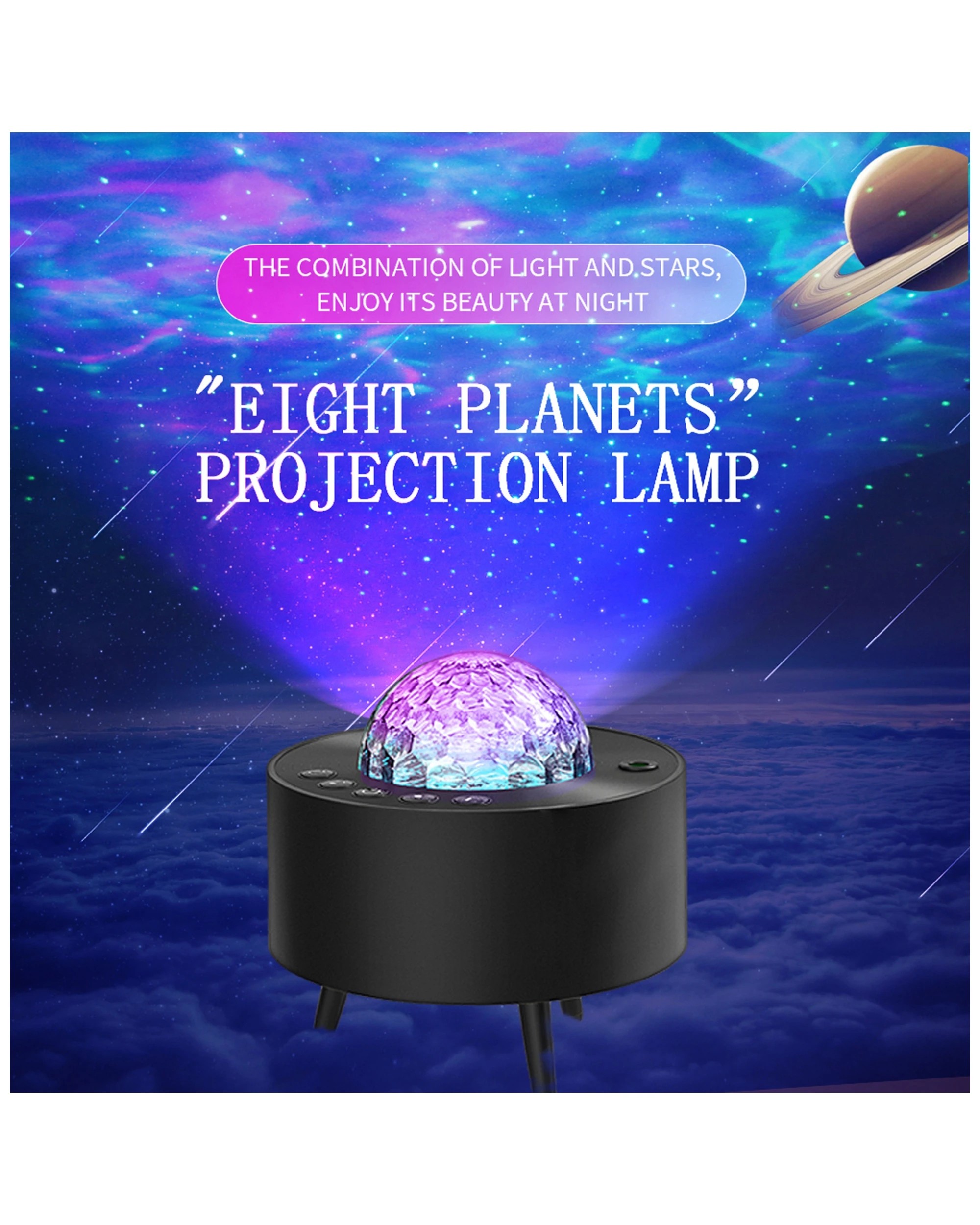 3 Sansai 13.8cm Bluetooth Galaxy Standing Rgbw Timer Light/lamp Projector - Assorted, 3 of 4