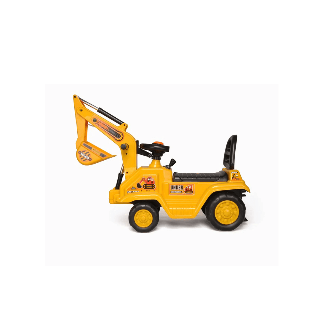 4 Lenoxx Ride On Excavator Kids 3 Plus Outdoor Tractor Push Toy - Yellow, 4 of 4