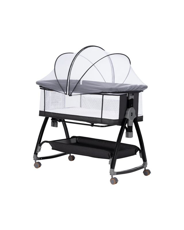 PlayPals 3-in-1 Baby Cot Crib Bed Bassinet Bedside Sleeper Foldable - B