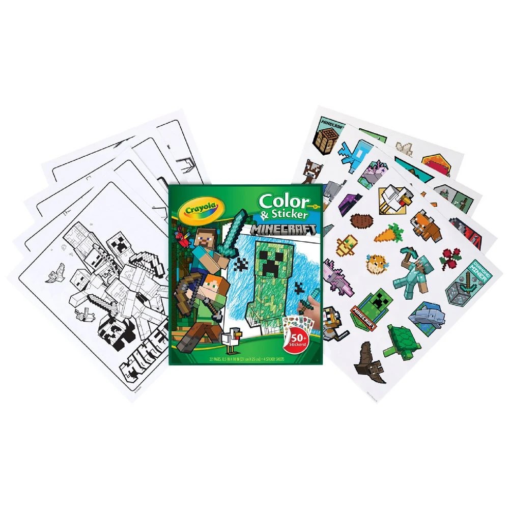 3 Crayola Colour & Sticker Book Minecraft, 3 of 3