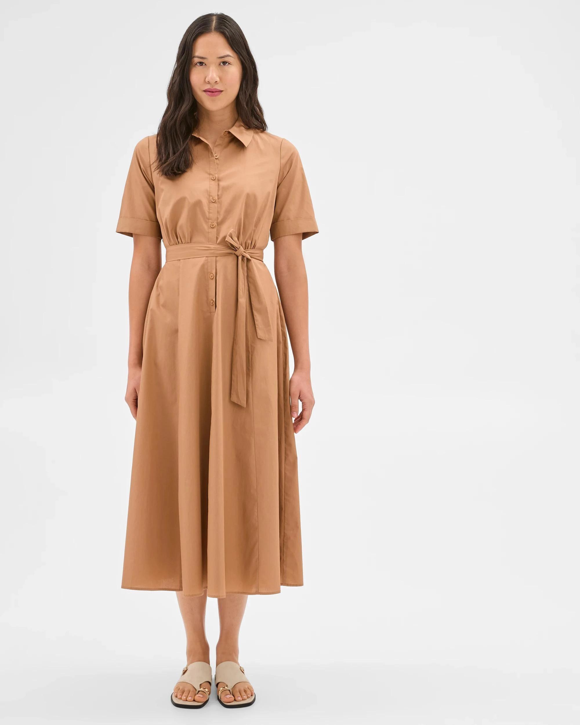 3 Australian Cotton Midi Shirt Dress - Preview CAMEL, 3 of 6