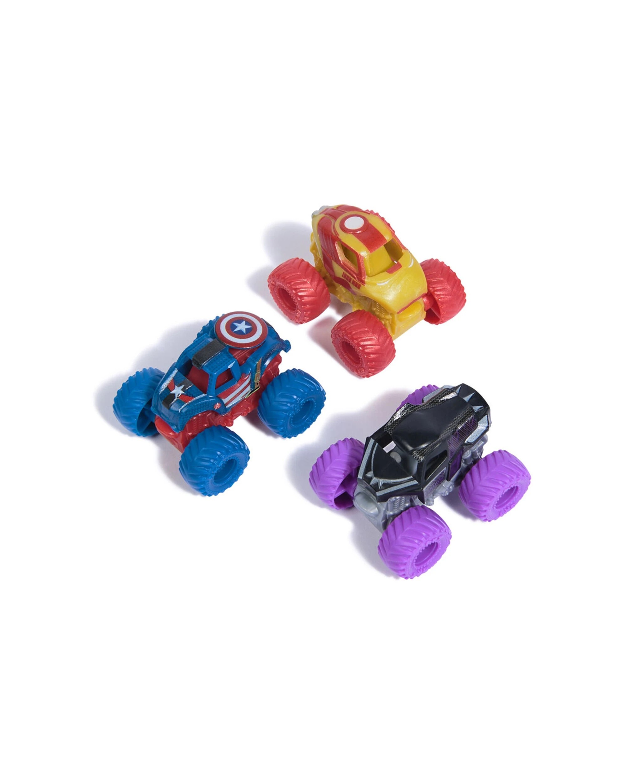 6 Monster Jam 3pc Mini Marvel Trucks Set Iconic Heroes Kids Children - Multi, 6 of 9