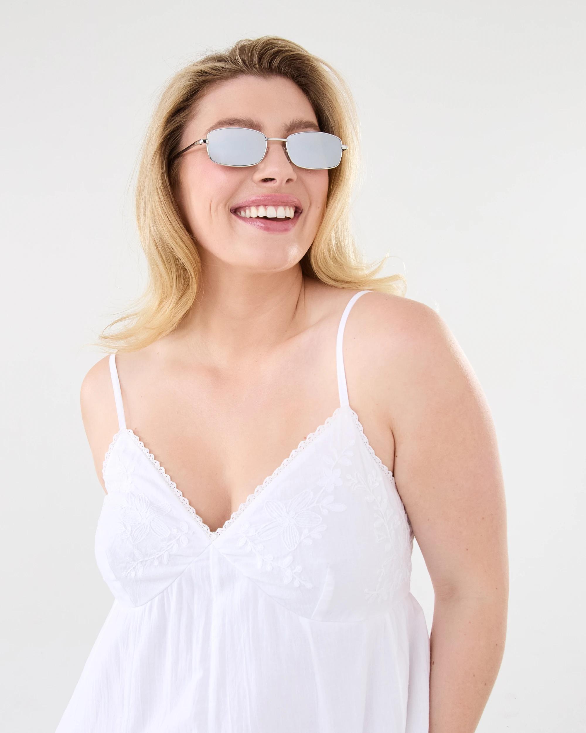 6 Embroidered Mini Dress White, 6 of 9