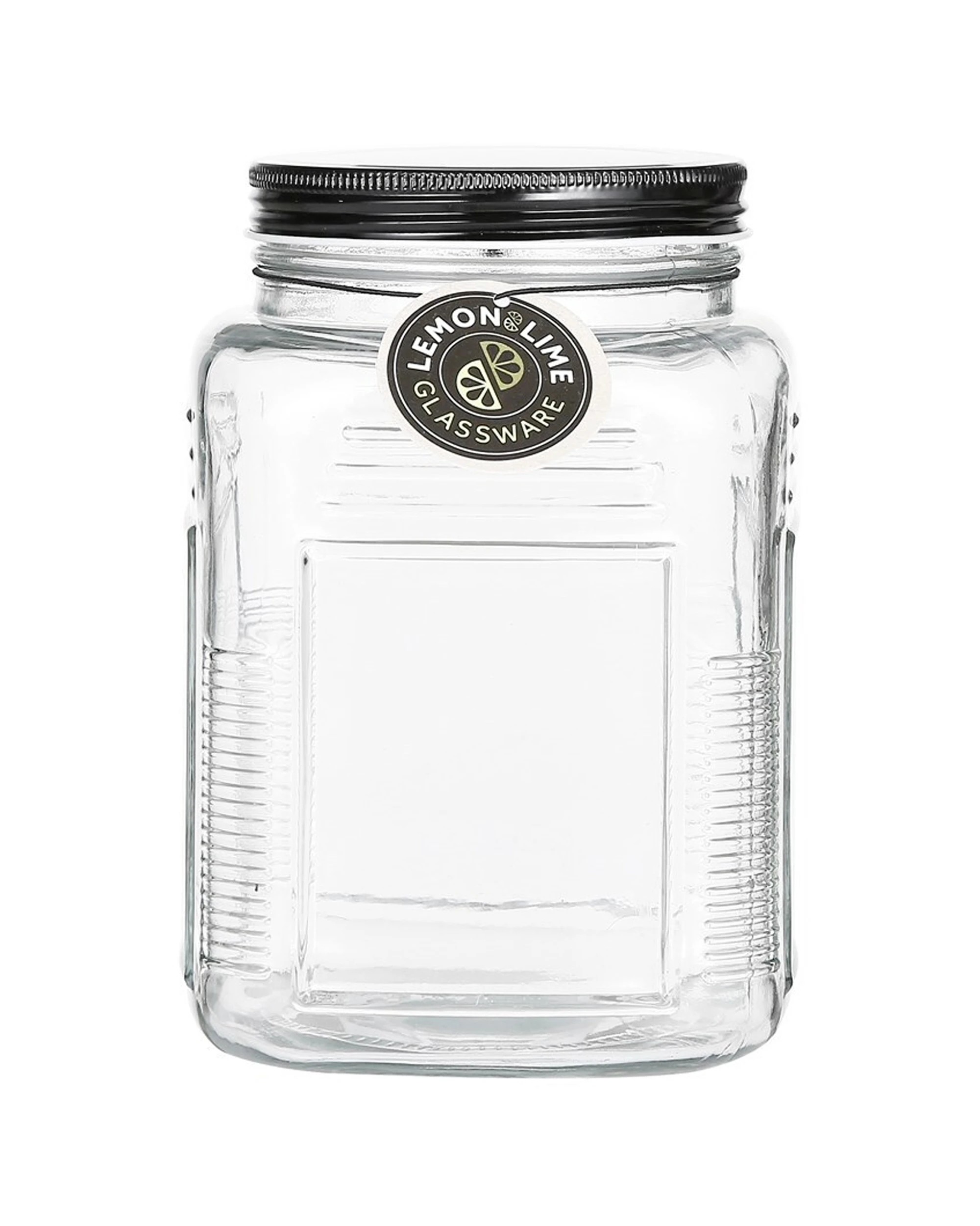 1 Lemon & Lime Ascot Glass Jar 1.5l Home Kitchen Storage Canister Container Clear
 - Clear, 1 of 2