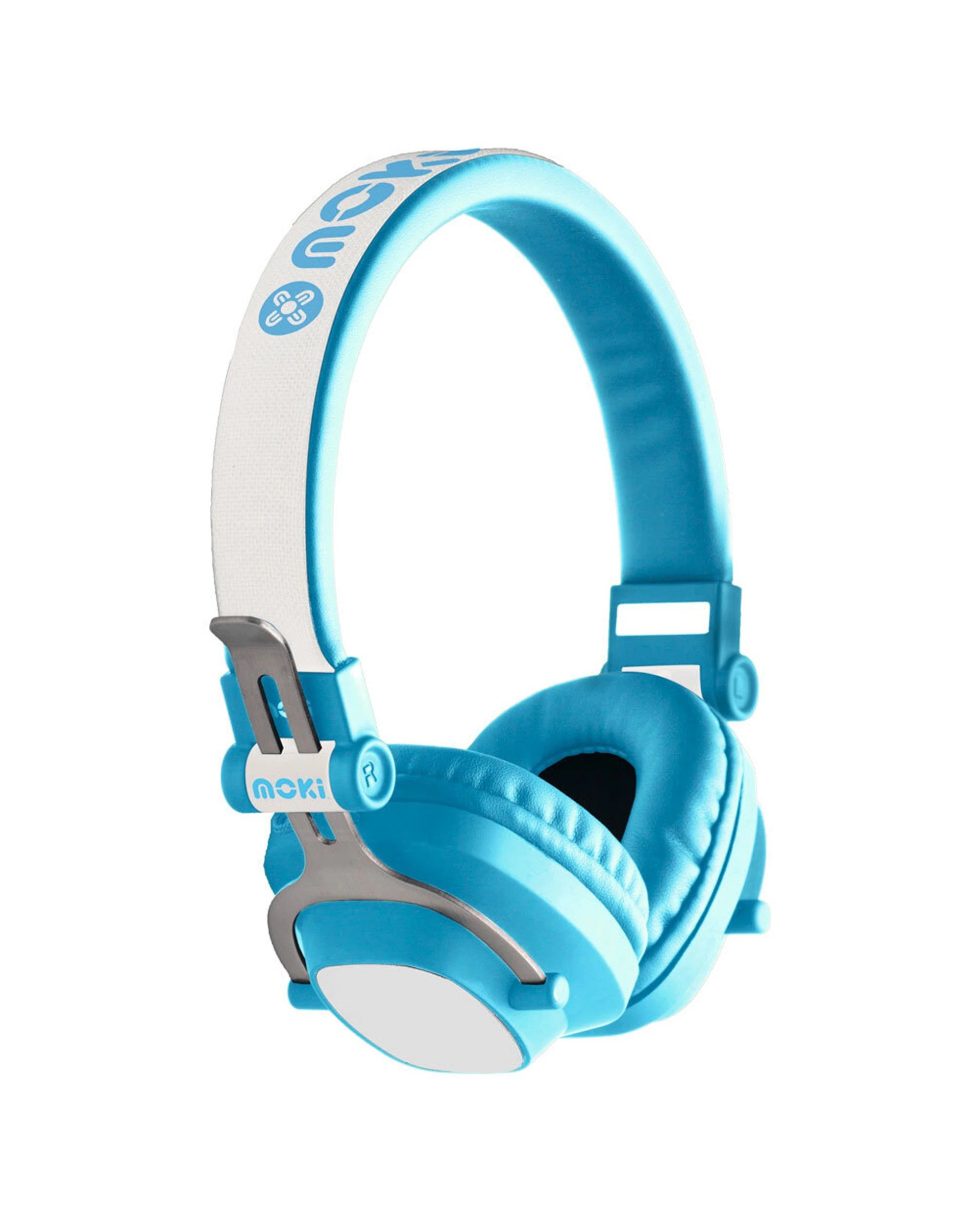 1 Moki Exo Kids Bluetooth Headphones Wireless Control Mic Headband - Blue, 1 of 1