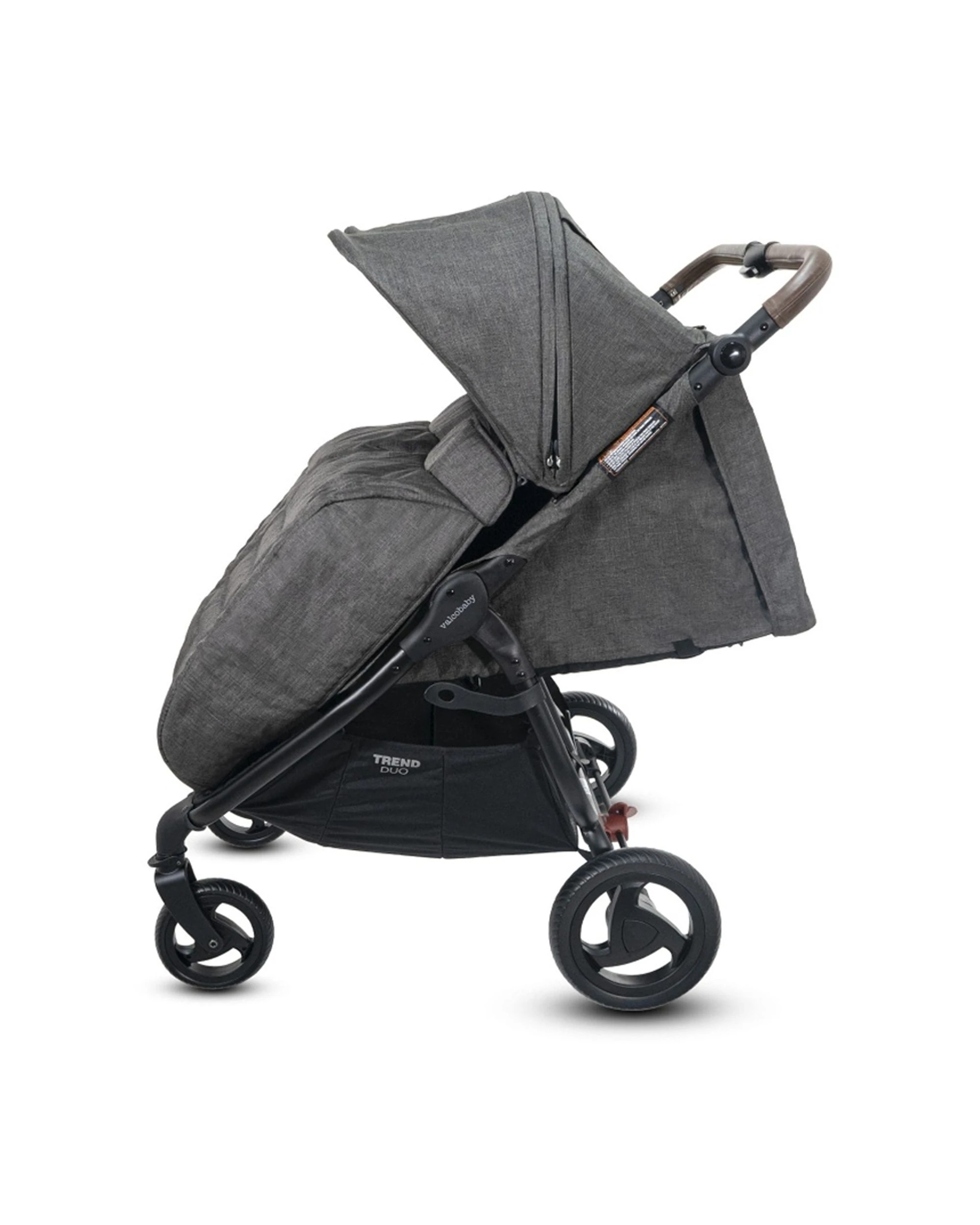 2 Valcobaby Pram Stroller Quilted Boot Cover Quick Release For Trend Duo - Charcoal, 2 of 2