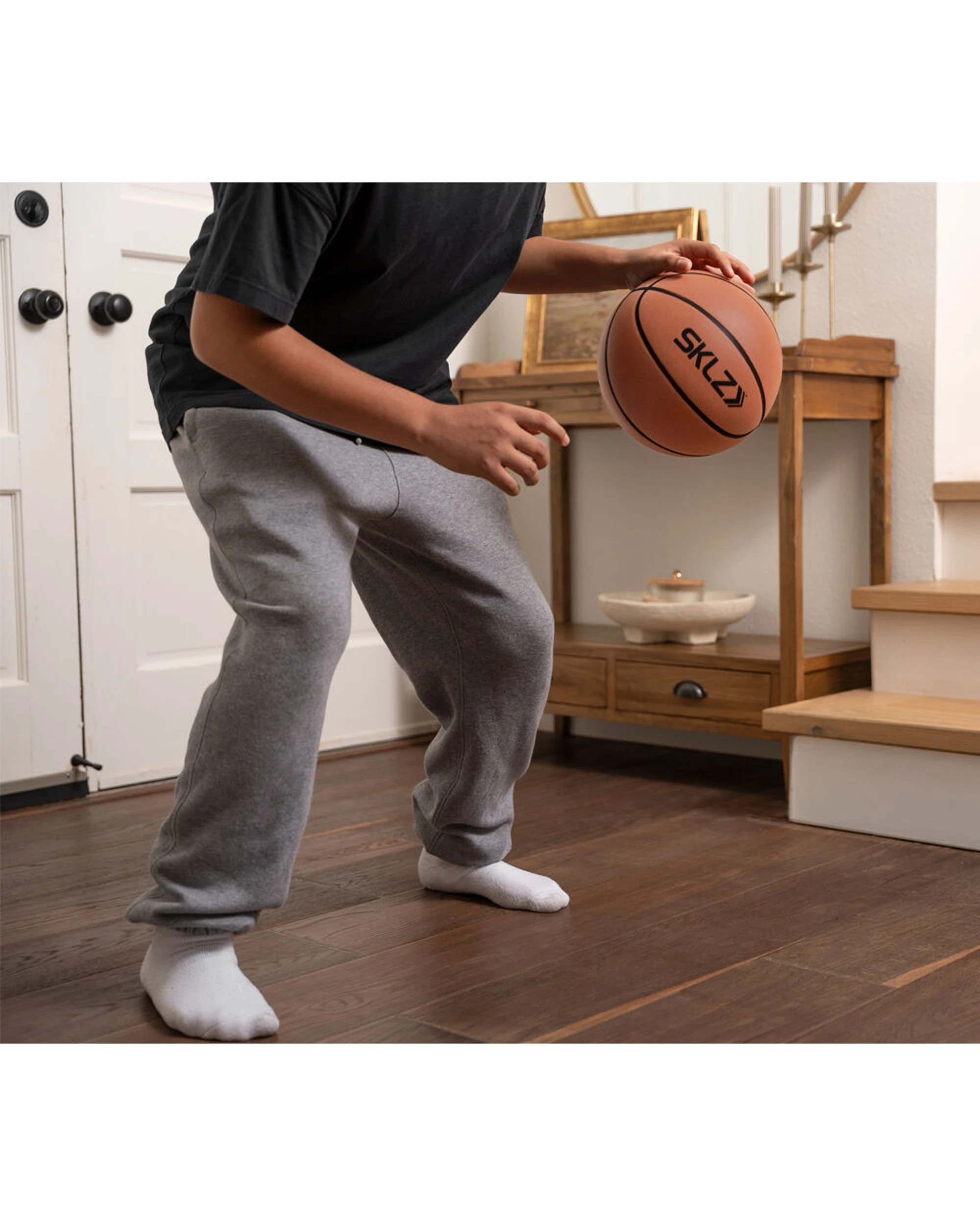 6 Sklz Silent Bounce Basketball Official Size For Indoor Use - Brown, 6 of 7