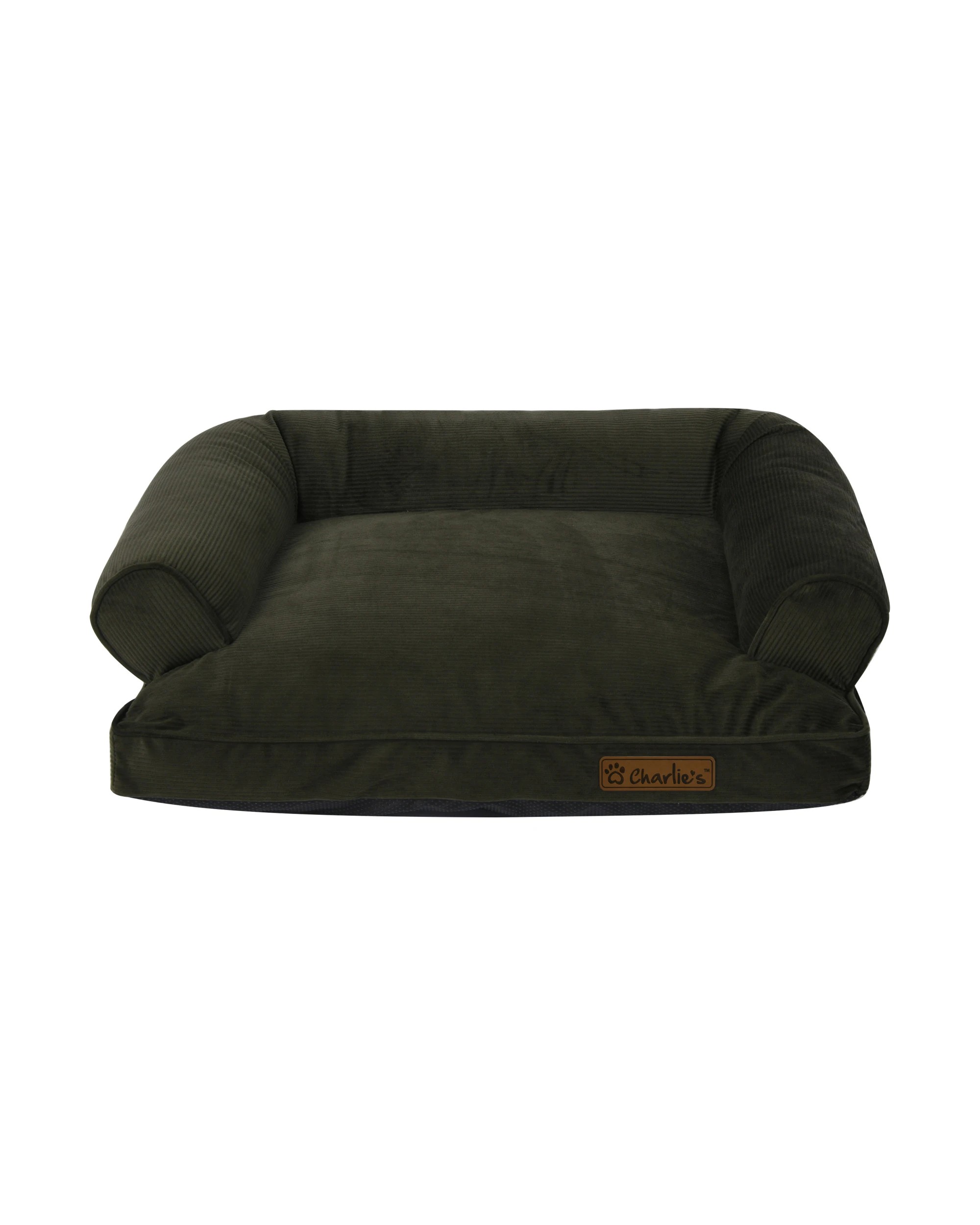 4 Charlie's Corduroy Dog Sofa Bed Medium - Green, 4 of 10