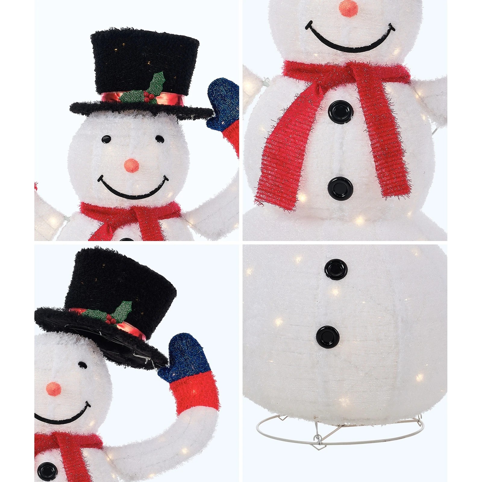 4 Tinseltown 3d Christmas Snowman Light Led 127cm Xmas Decor Festive Display
 - Multi, 4 of 8