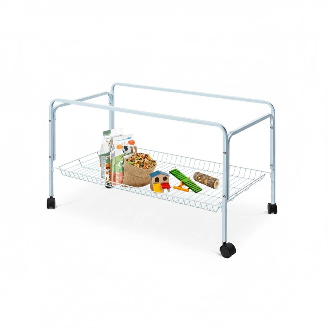 7 i.Pet Rabbit Cage Hutch 106cm Indoor Enclosure Carrier - Blue, 7 of 8