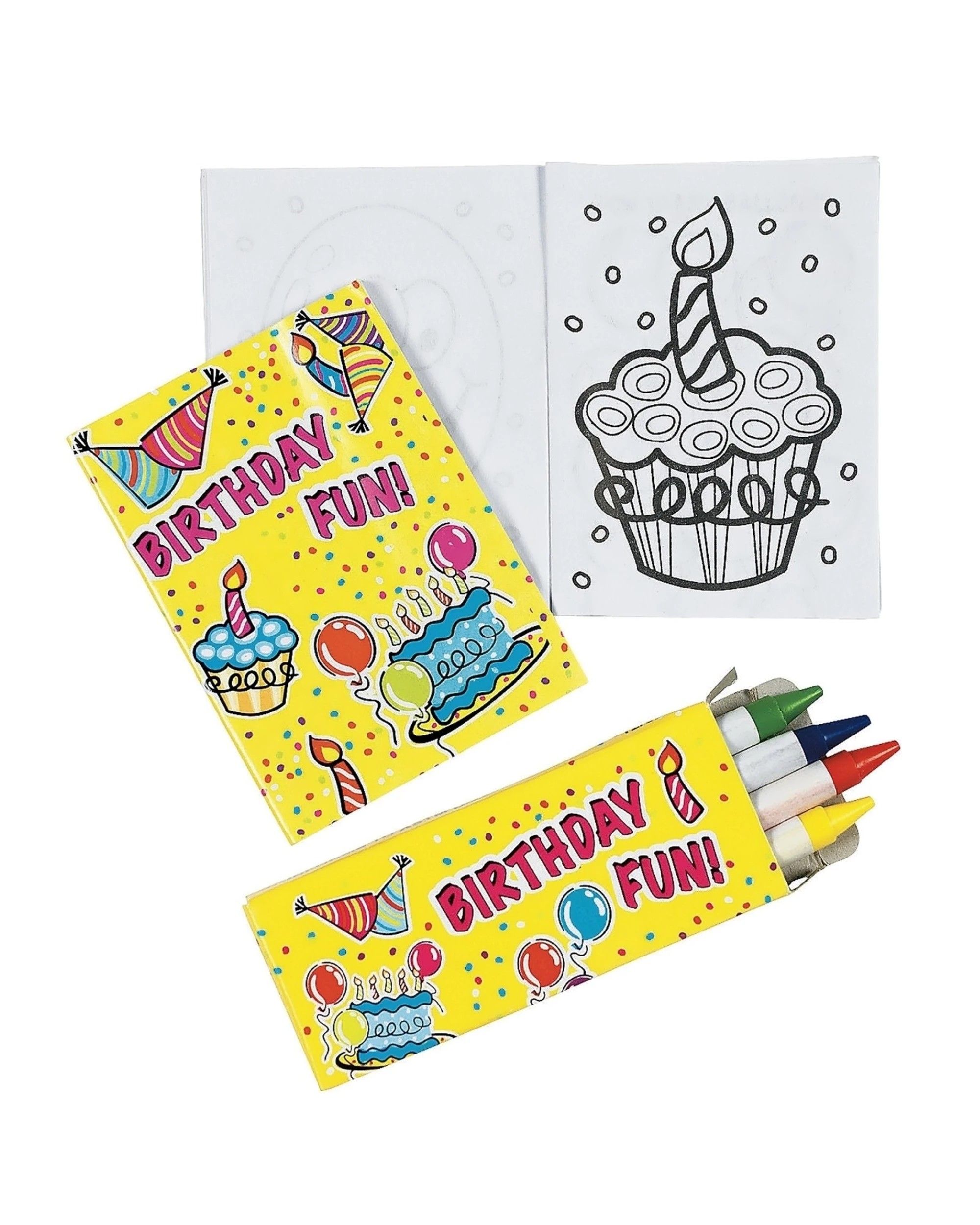 1 Partyrama Mini Happy Birthday Colouring Sets Pack of 12, 1 of 1