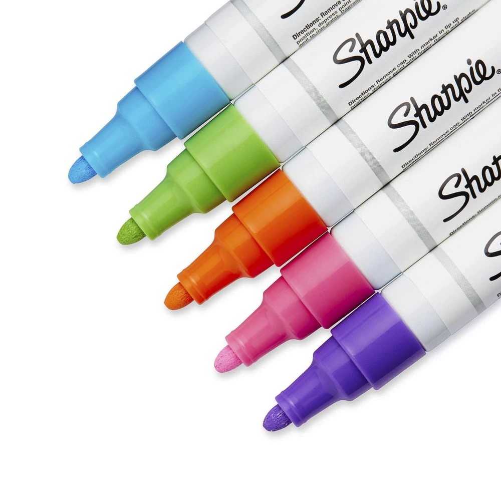 3 Sharpie Oil-Based Bullet Paint Markers Fashion 5 Pack, 3 of 6