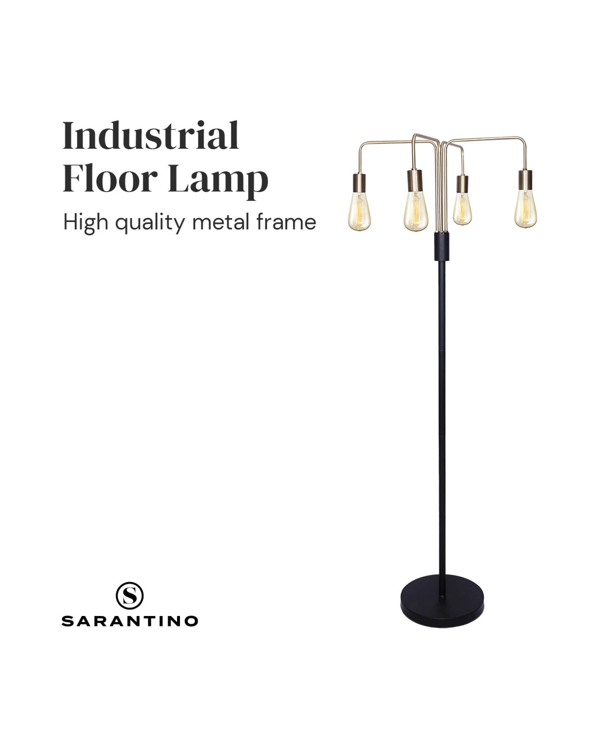 7 Sarantino 4-light Industrial Floor Lamp, 7 of 10