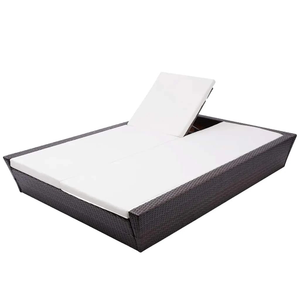 6 vidaXL Sunlounger Height-Adjustable - Brown, 6 of 8