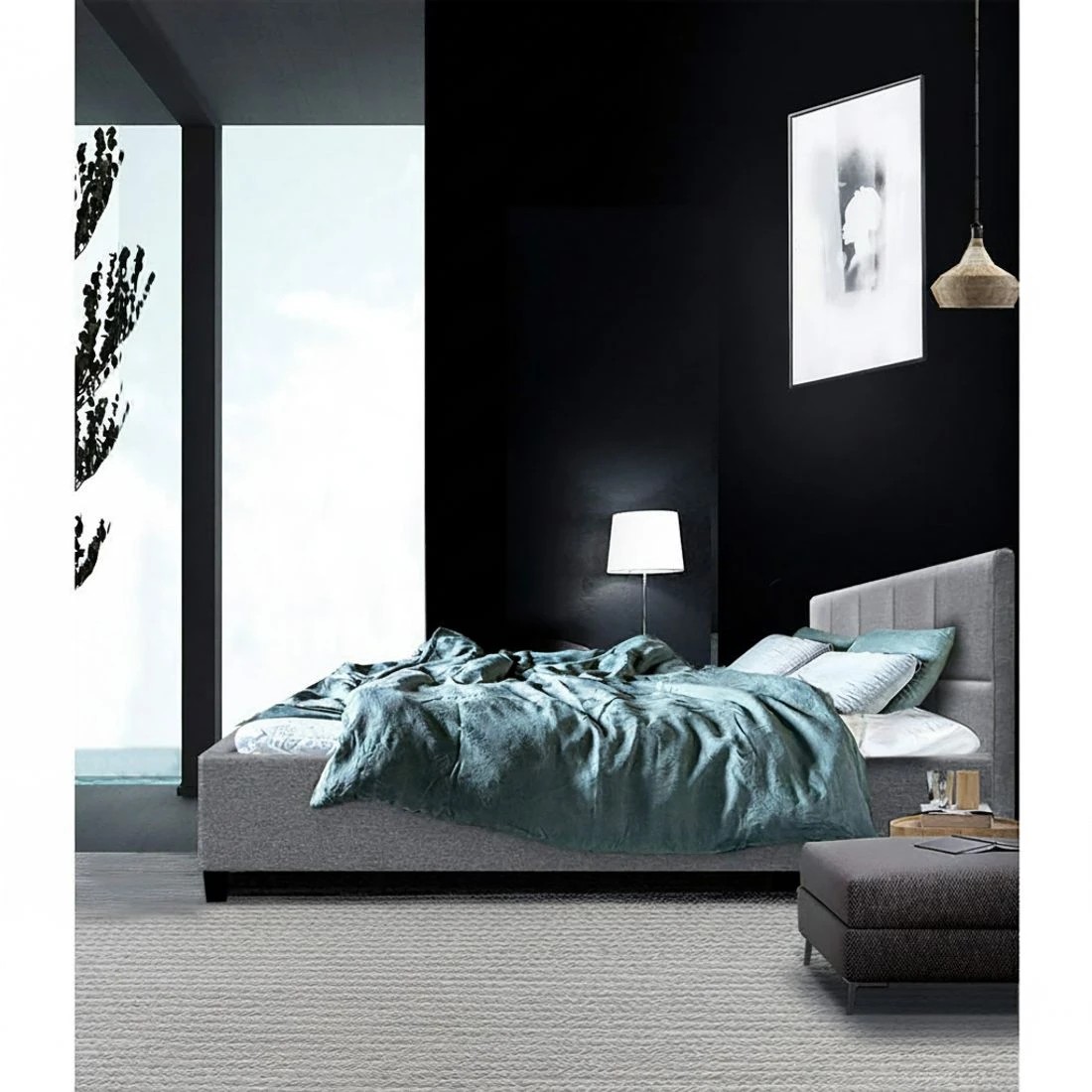 5 Artiss Bed Frame Queen Size TINO - Grey, 5 of 6