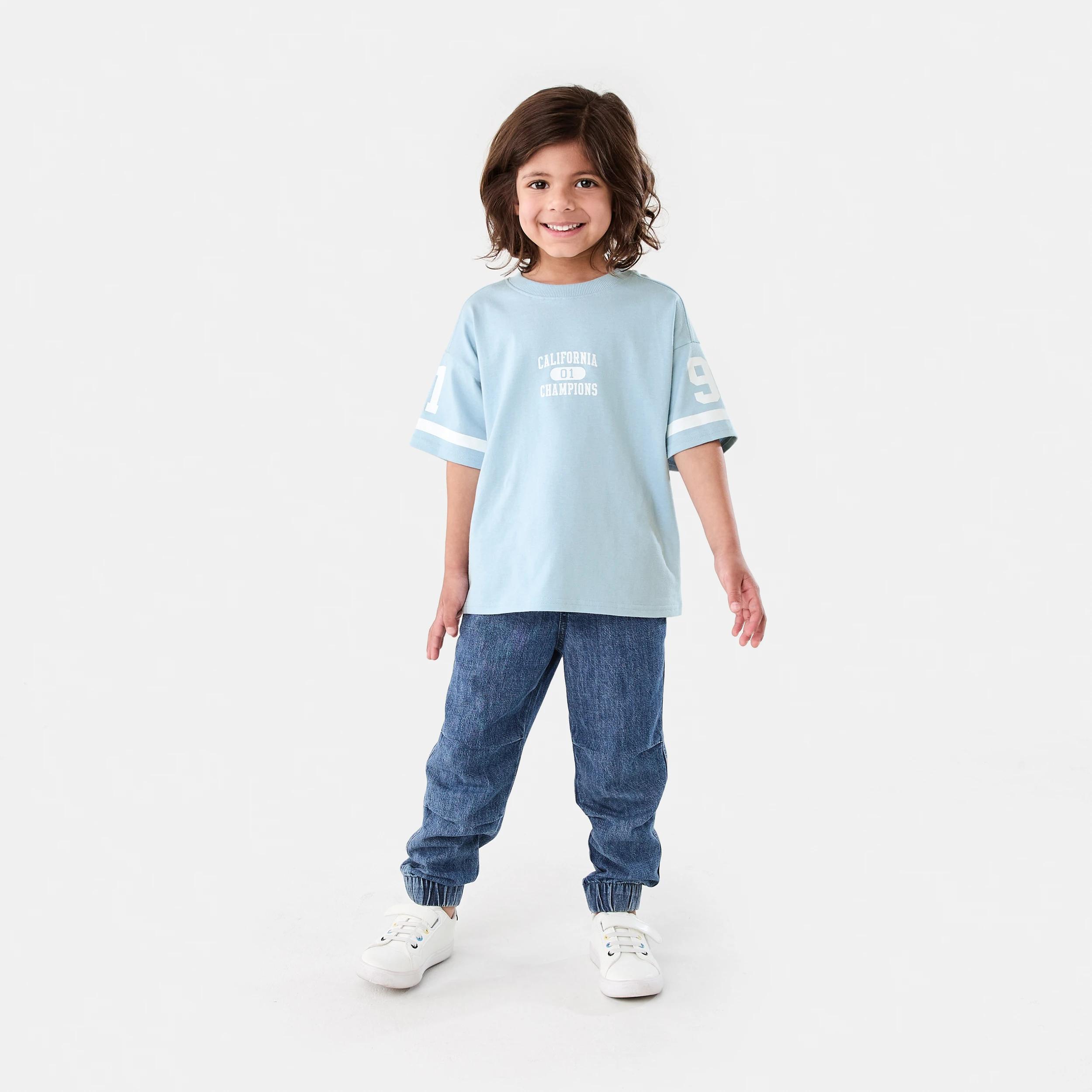 6 Short Sleeve Oversized Print T-shirt CALIFORNIA CHAMPIONS BLUE, 6 of 7