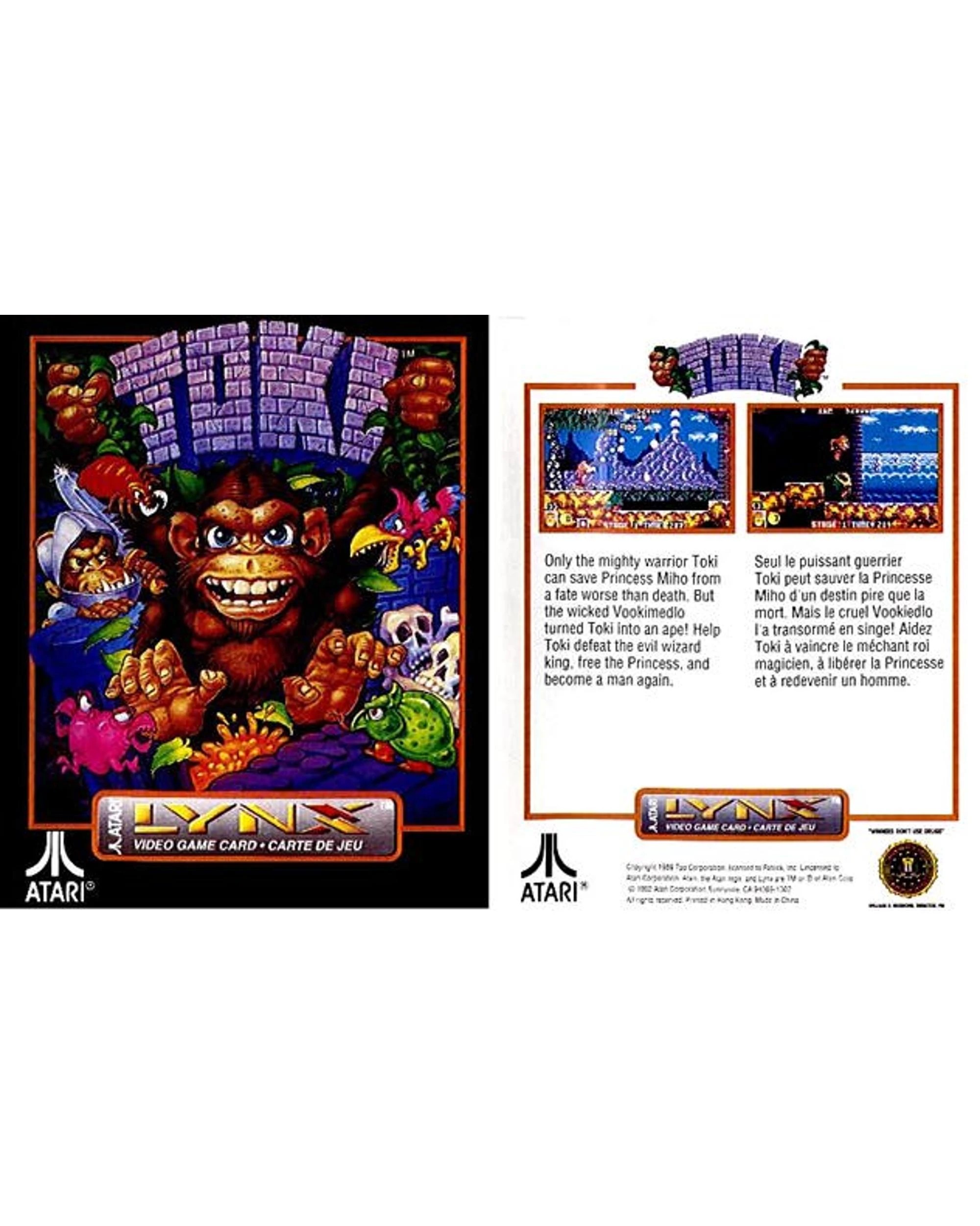 2 Toki - Atari Lynx, 2 of 2