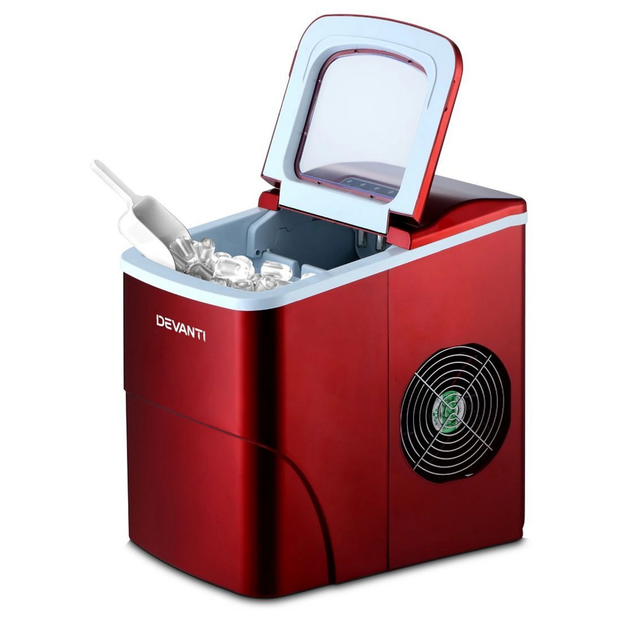 3 Devanti 12kg Ice Maker Machine - Red, 3 of 8