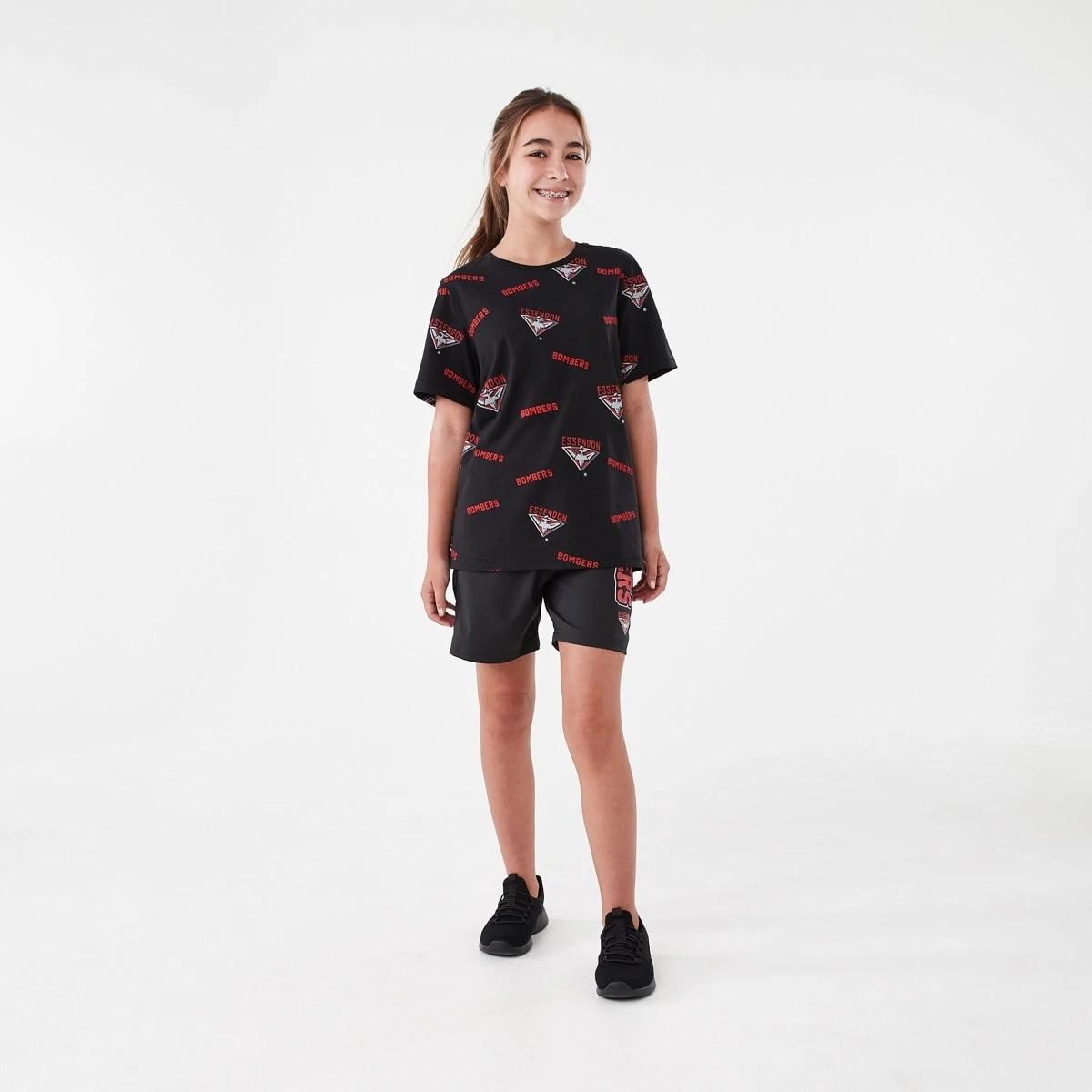 6 Official AFL Kids All Over Print T-shirt Essendon, 6 of 10