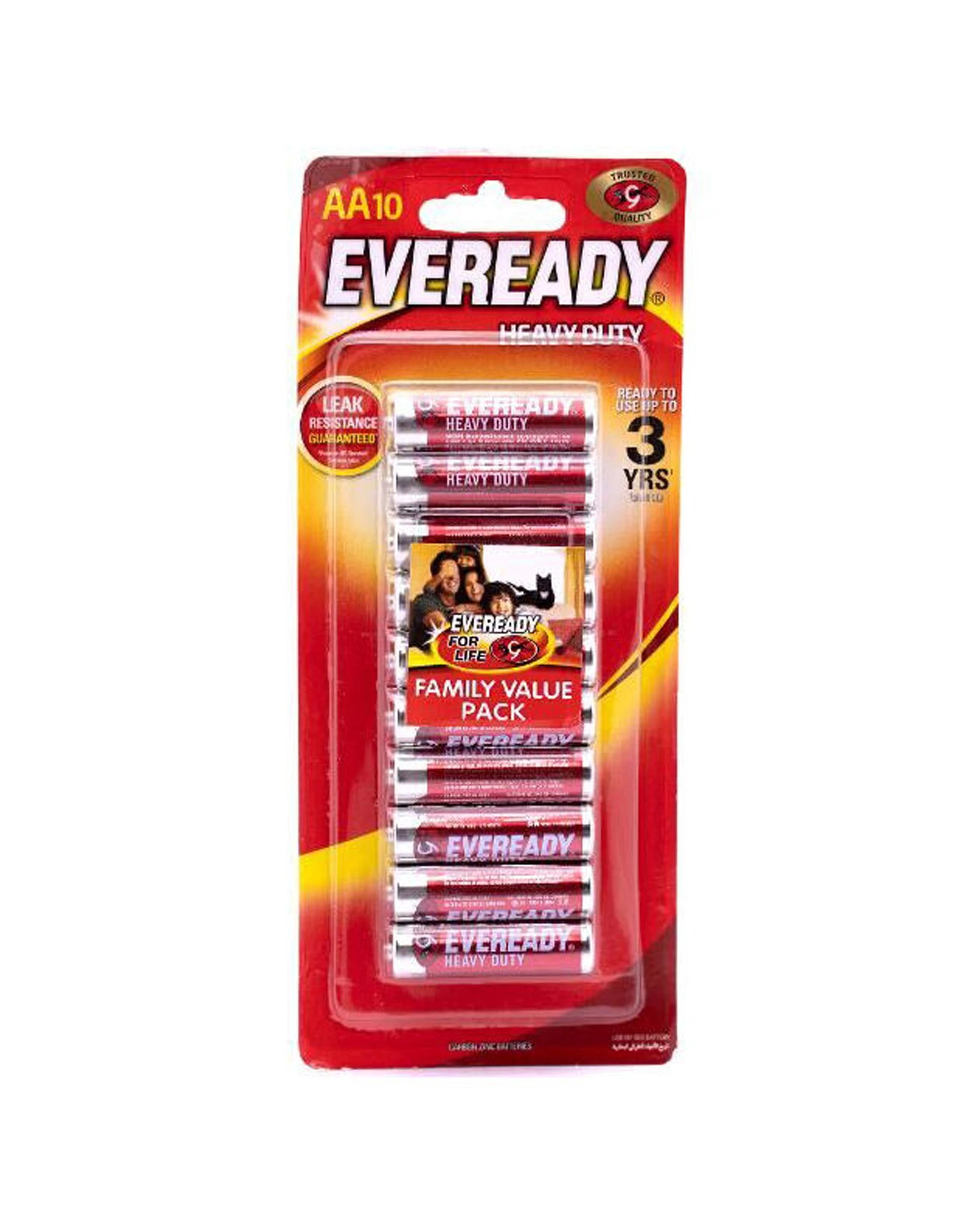 1 Eveready 10pc AA Heavy Duty Zinc-Carbon Battery For Most Devices - Multi, 1 of 3