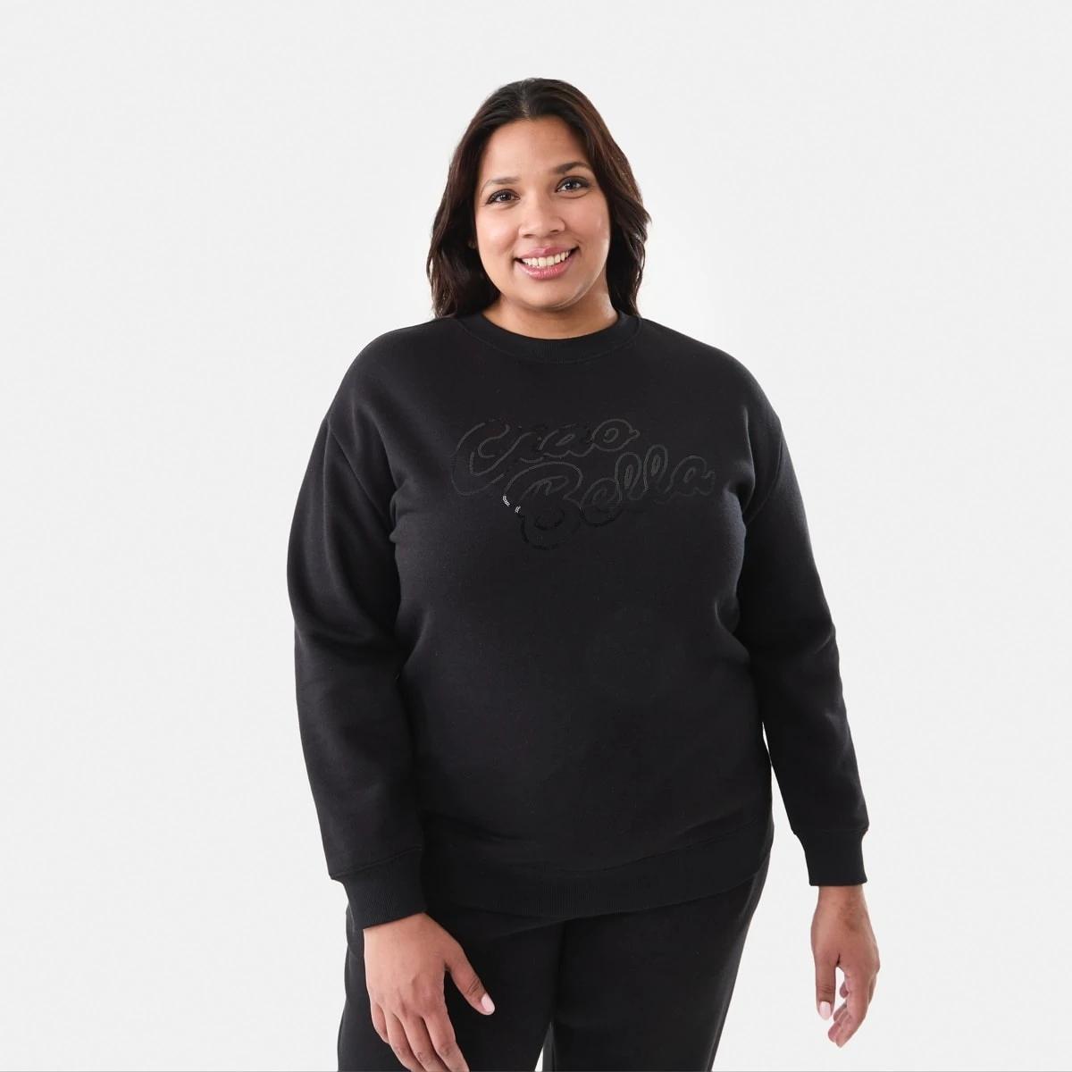 1 Curve Long Sleeve Crew Neck Sweatshirt Ciao Bella, 1 of 5