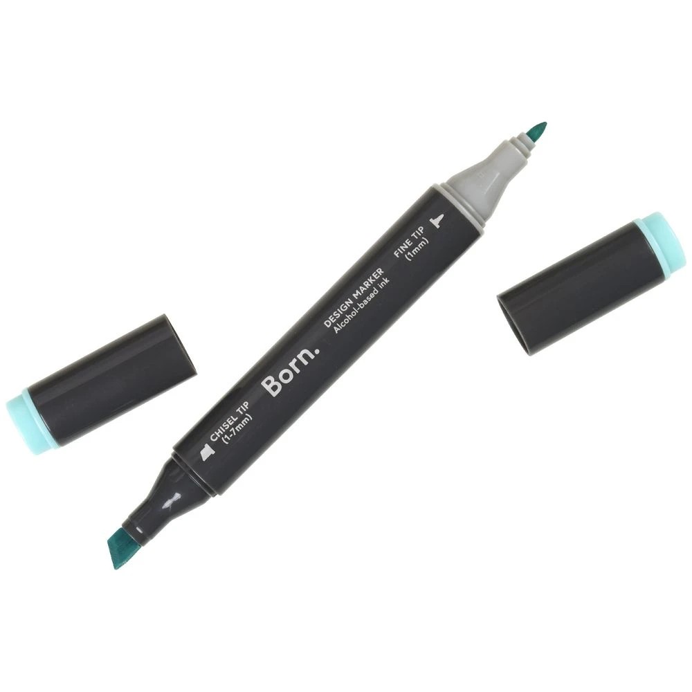 3 Born Professional Dual-Tip Artist Marker Turquoise Green G477, 3 of 4