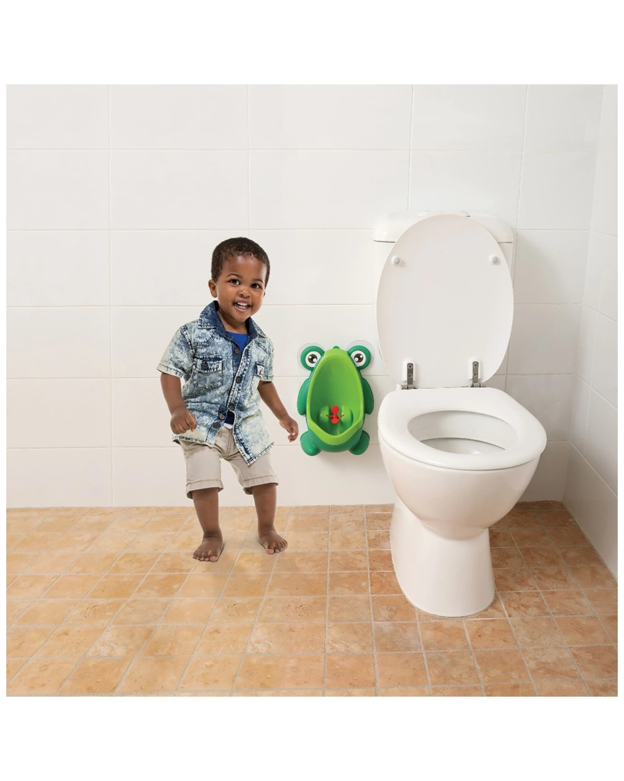 2 Dreambaby Frog Pee-pod Urinal With Spinning Target Toddler Toilet Training 18m Plus
 - Green, 2 of 2