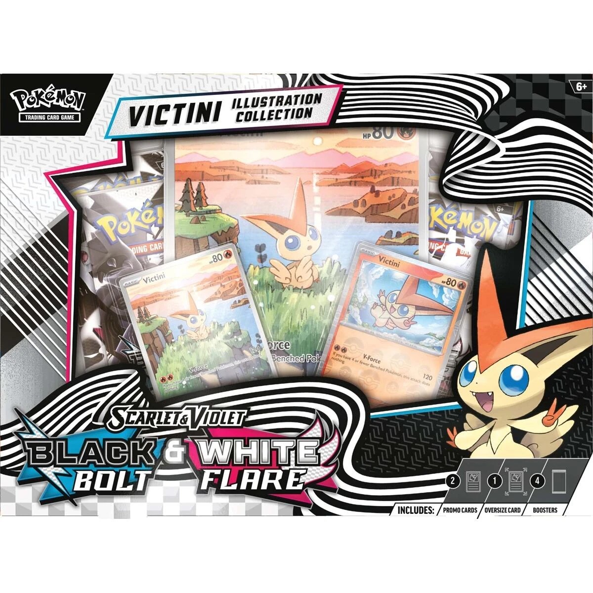 2 Pokemon Trading Card Game: Scarlet and Violet Black Bolt and White Flare Victini Illustration Collection, 2 of 4