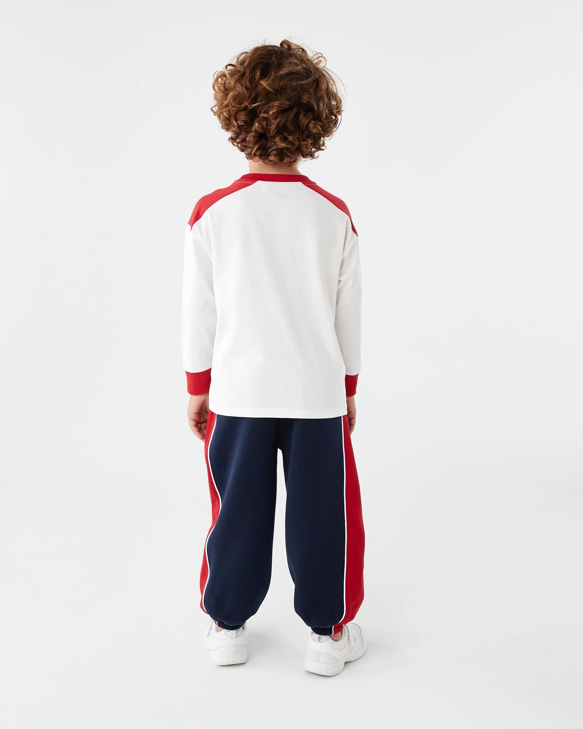 9 Long Sleeve Oversized Print T-shirt Wht Varsit, 9 of 9