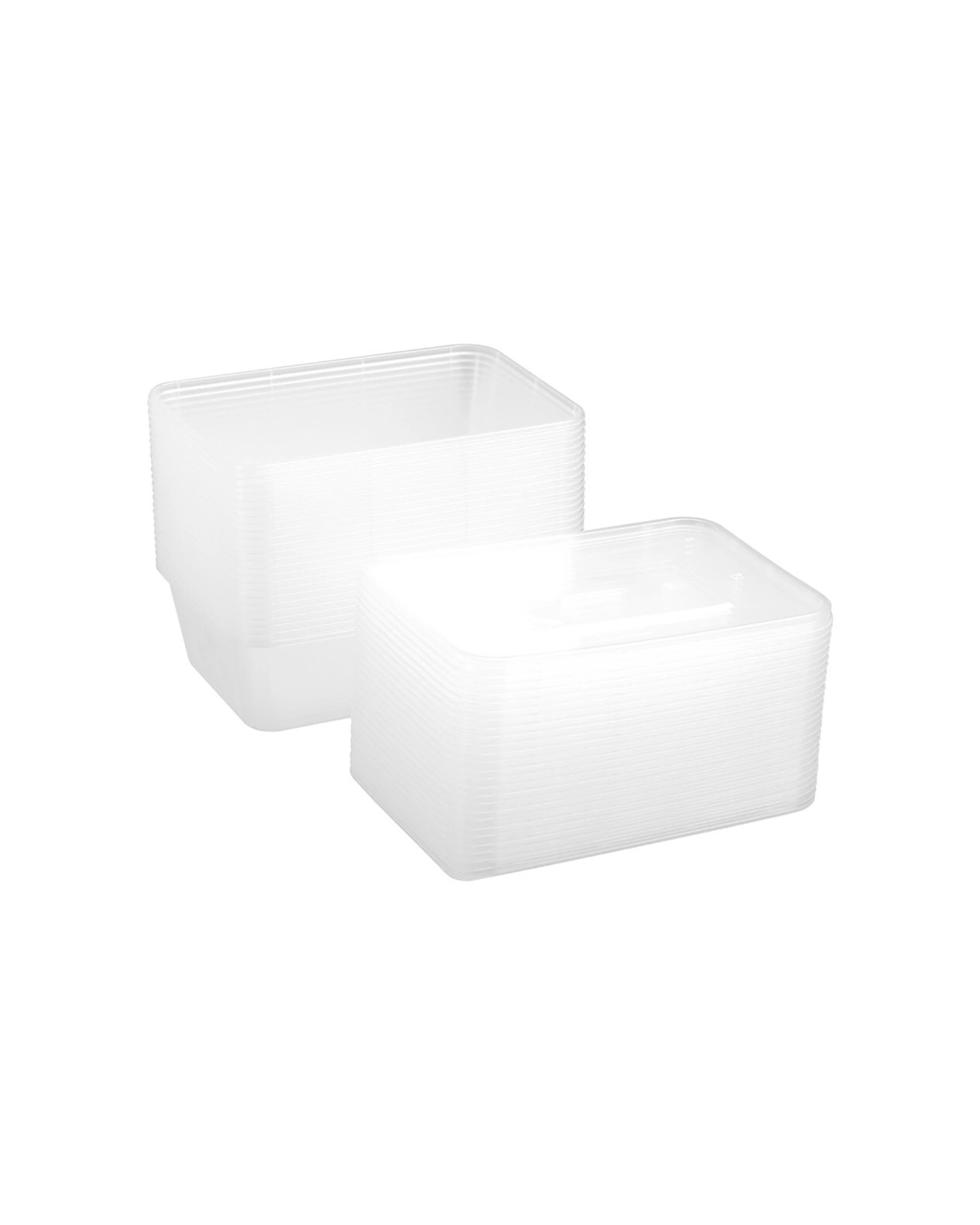 5 Lemon & Lime 3x 25PK Reusable 750ml Rectangle Food Container with Lid Set - Clear, 5 of 7