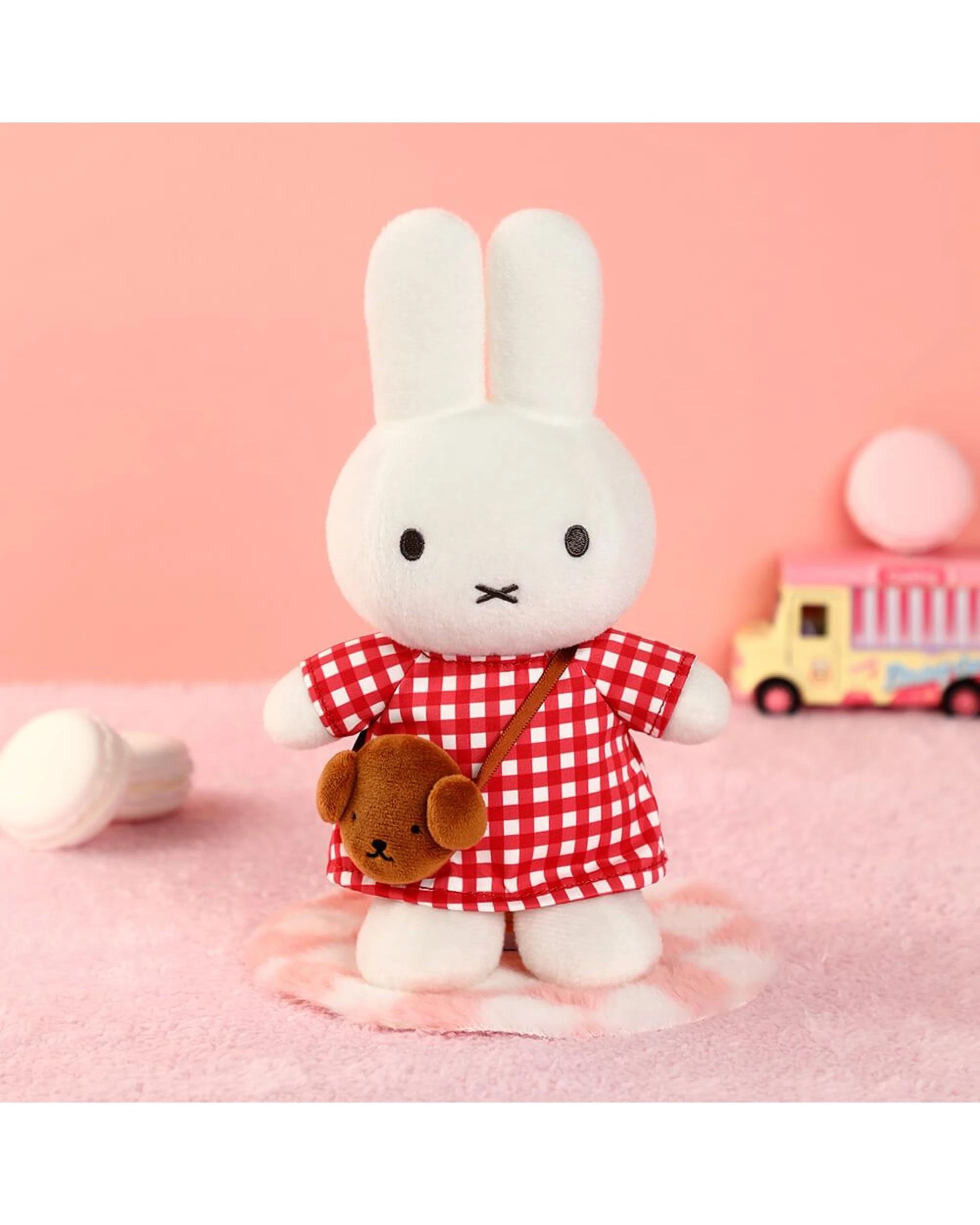 2 Miffy Checkered Dress With Snuffy Bag 24cm Plush, 2 of 5