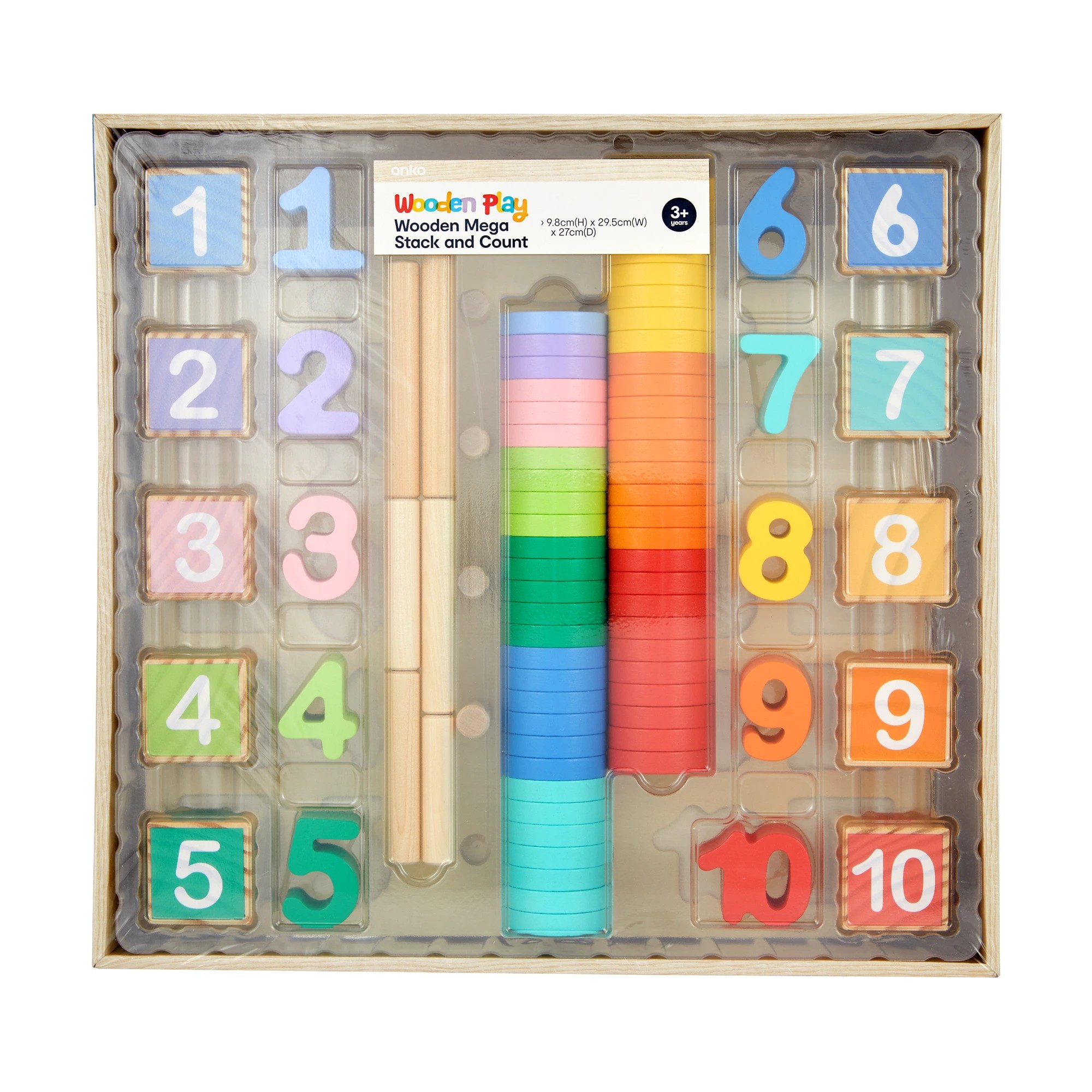 8 Wooden Play: Wooden Mega Stack and Count, 8 of 9
