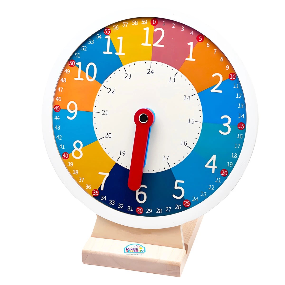 2 Magic Sensory Wooden Early Education Learning Clock, 2 of 4