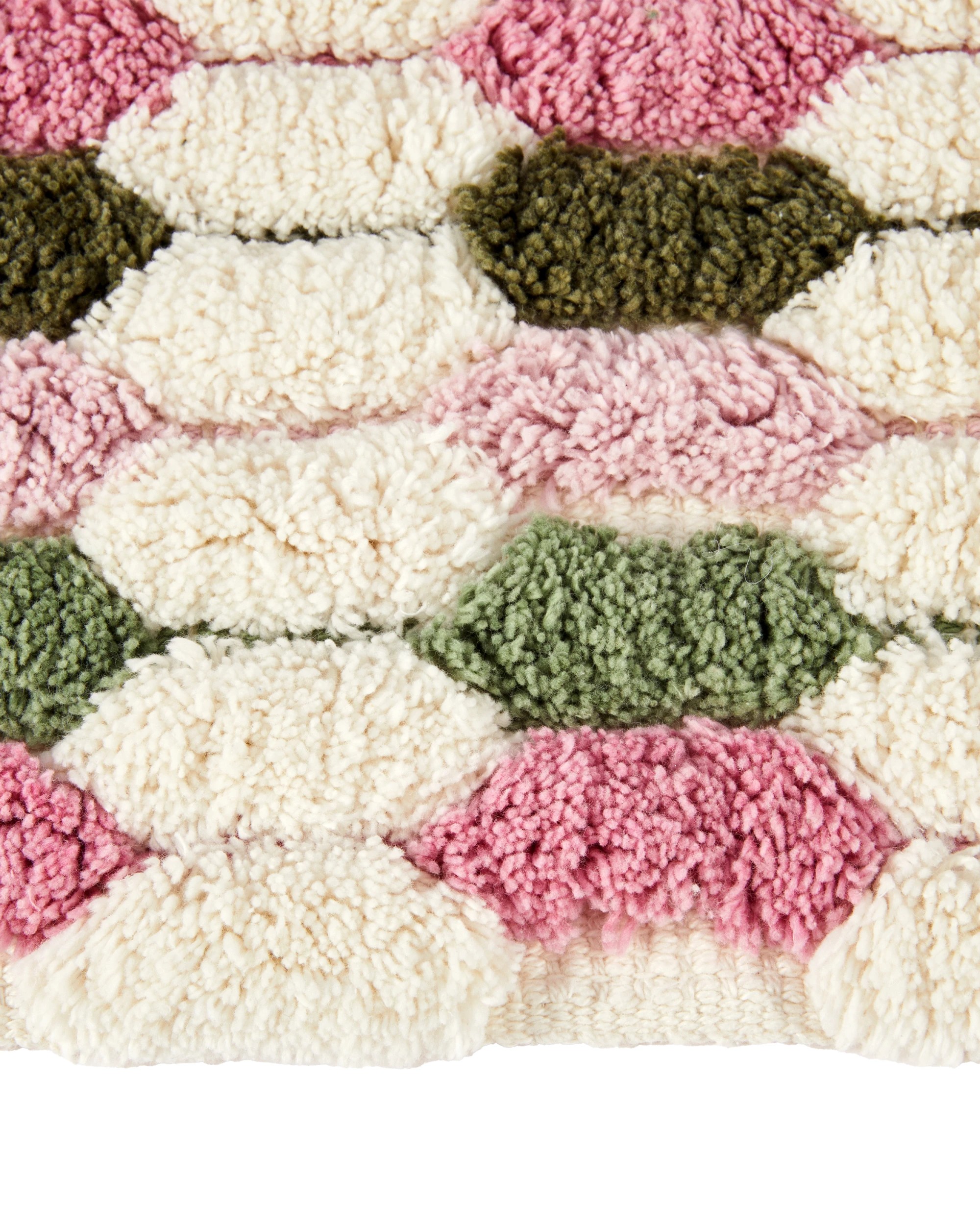 3 Popcorn Bath Mat - Green and Pink, 3 of 5