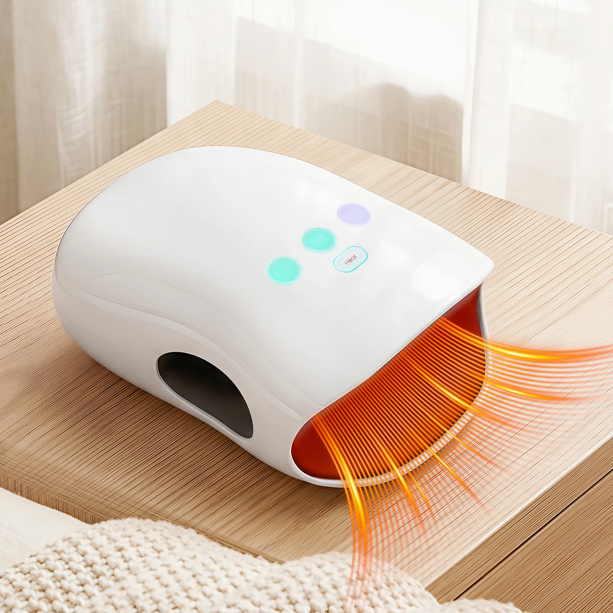 2 Livemor Hand Massager Cordless Hand Massager with Heat & Compression for Arthritis and Carpal Tunnel - White, 2 of 9