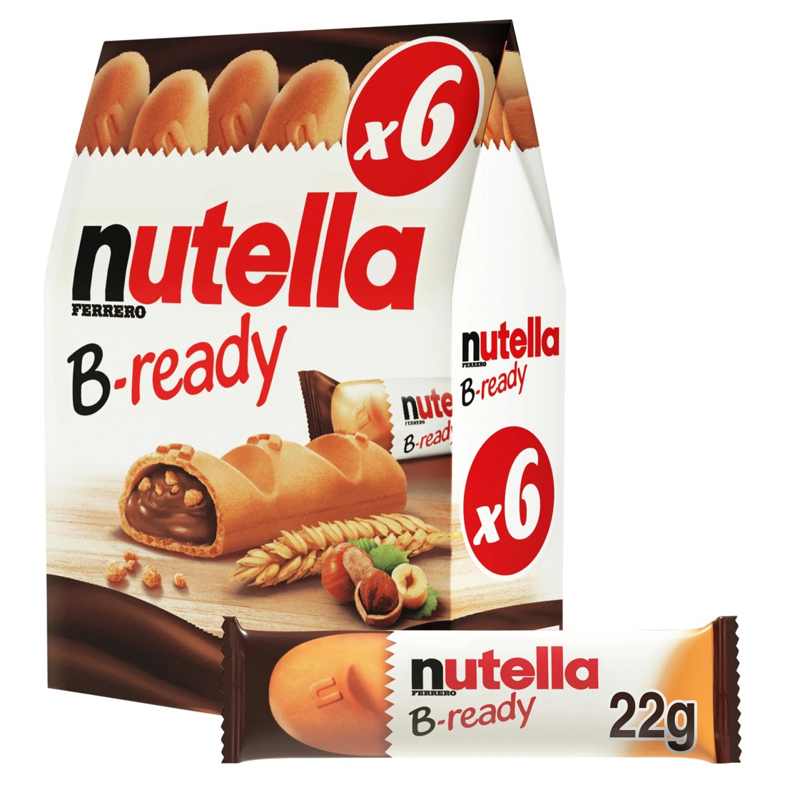 1 6 Piece Ferrero Nutella B-Ready 132g, 1 of 10