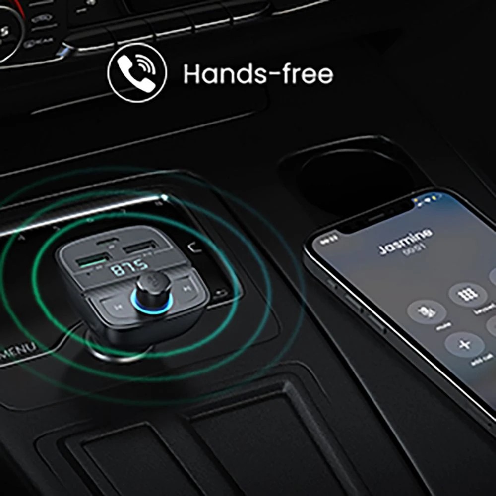 3 UGREEN Bluetooth FM Transitter and Car Charger Black, 3 of 4