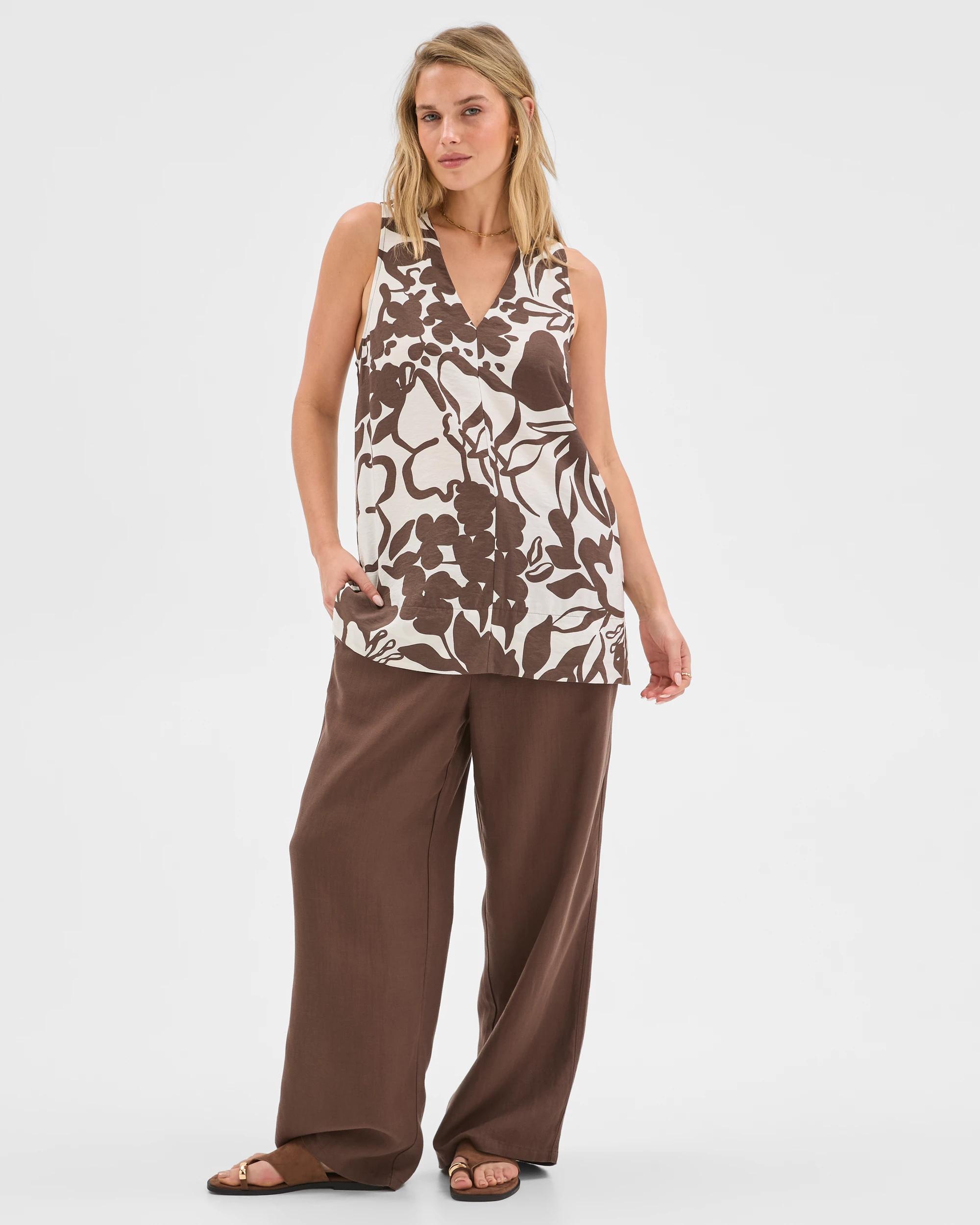 1 Lily Loves V-Neck Tunic Top ABSTRACT, 1 of 7